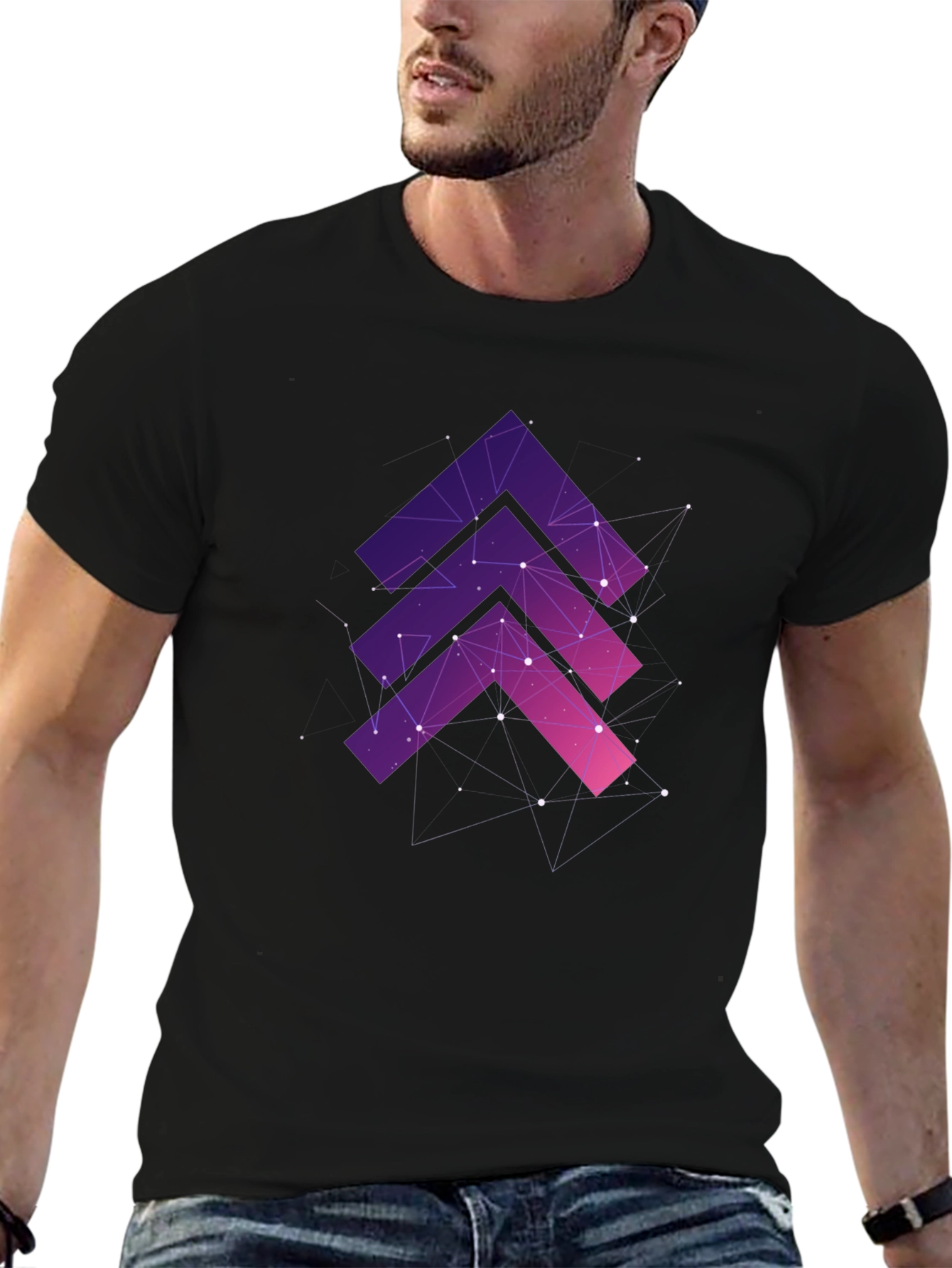 Geometric Arrow Galaxy T-Shirt