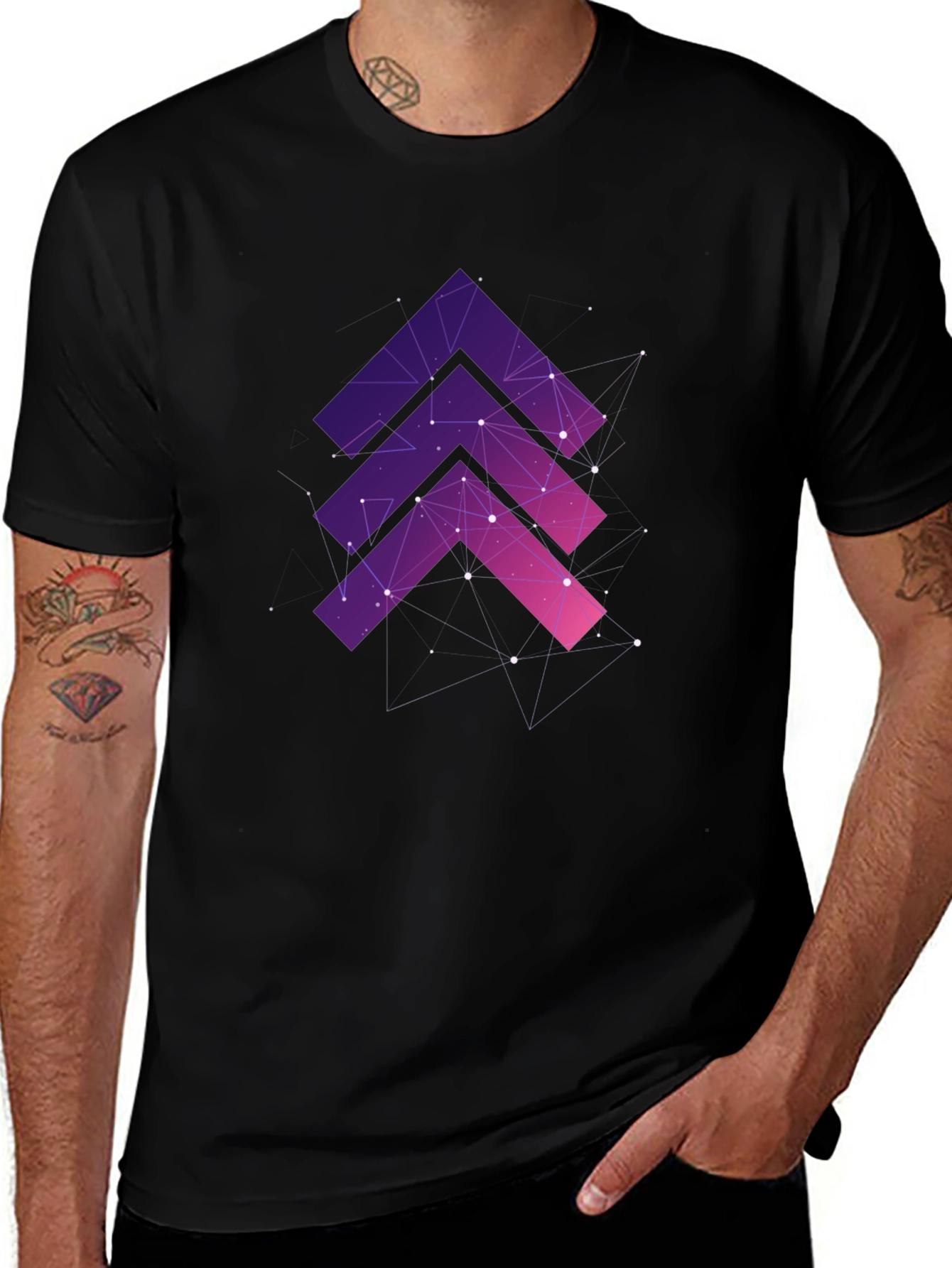 Geometric Arrow Galaxy T-Shirt
