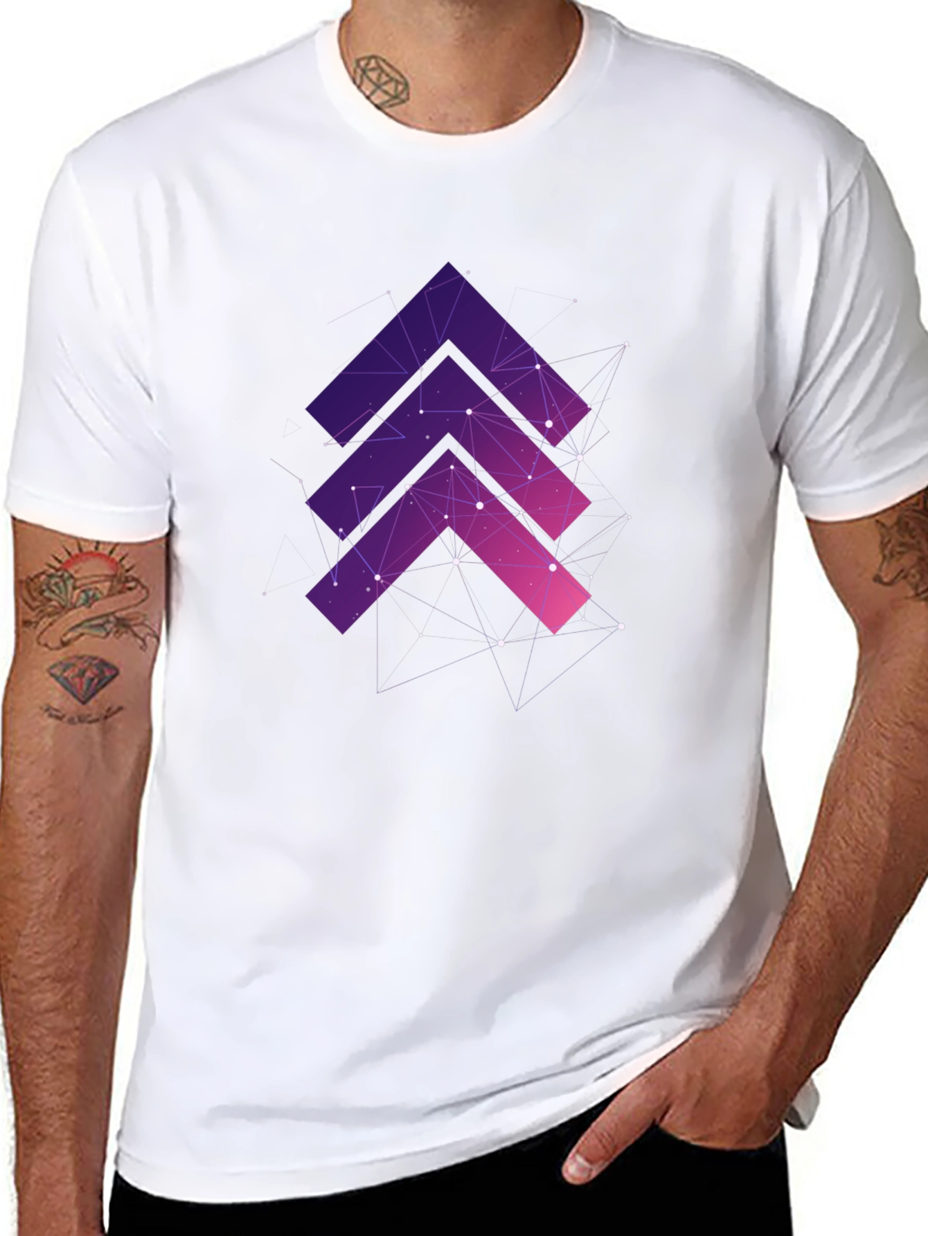Geometric Arrow Galaxy T-Shirt