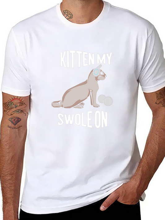 Kitten My Swol On Funny Workout T-Shirt