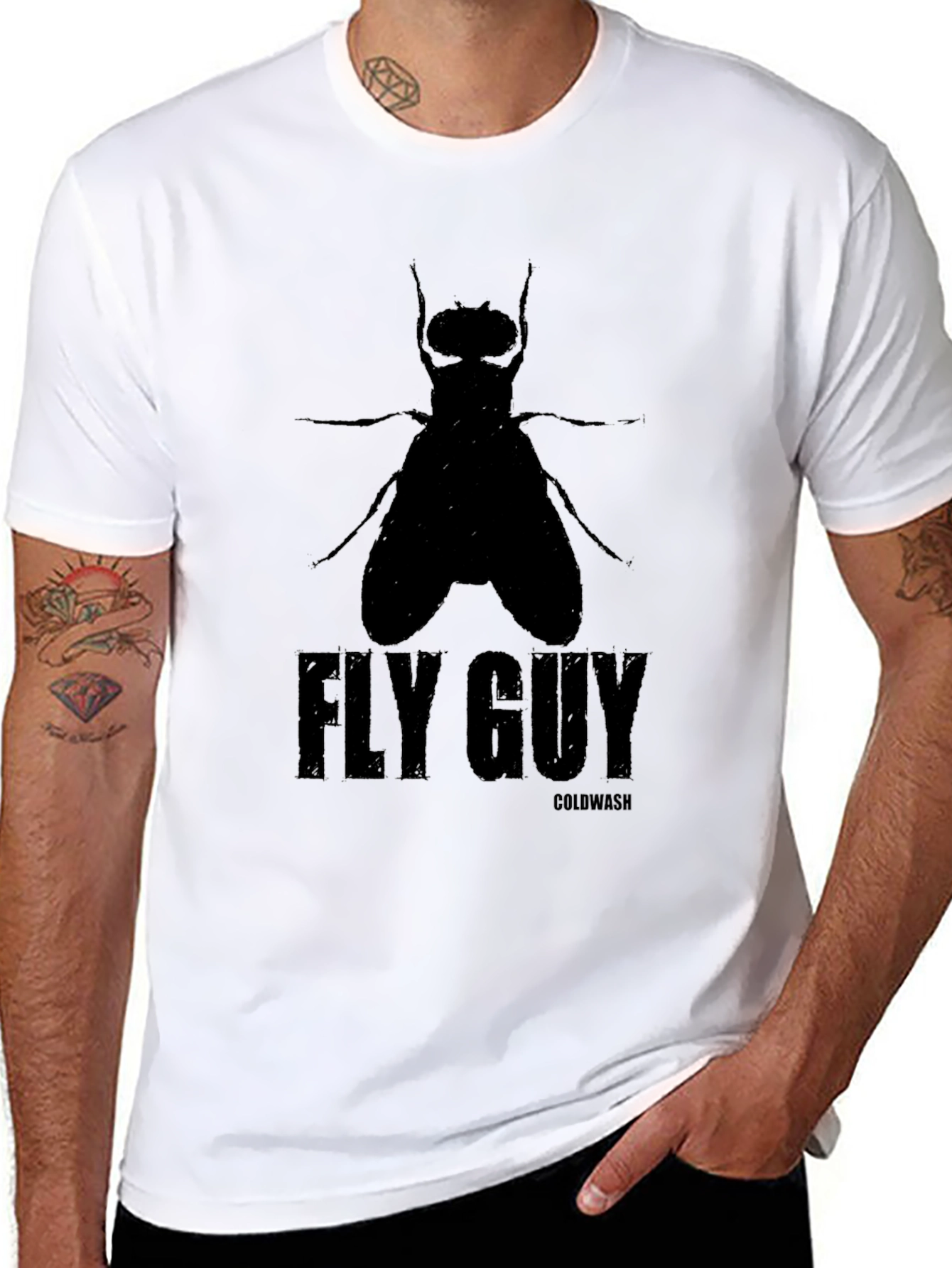 Fly Guy Graphic Tee - Mens Black T-Shirt