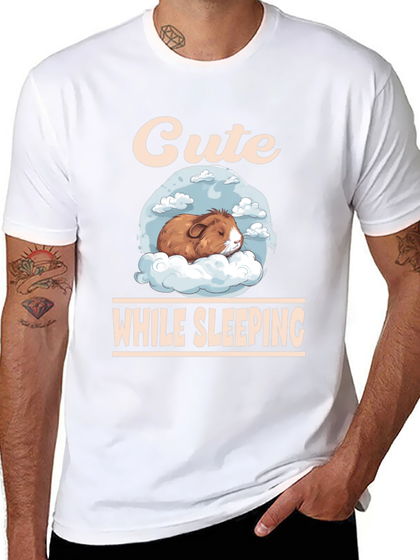 Cute Guinea Pig Sleeping T-Shirt