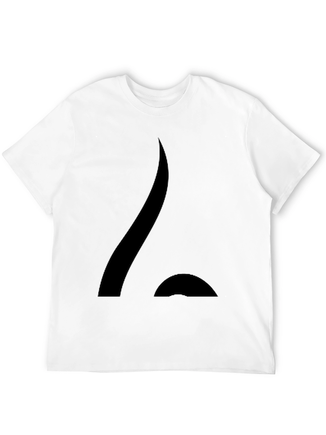 Abstract Design Black Cotton Blend Tee Shirt