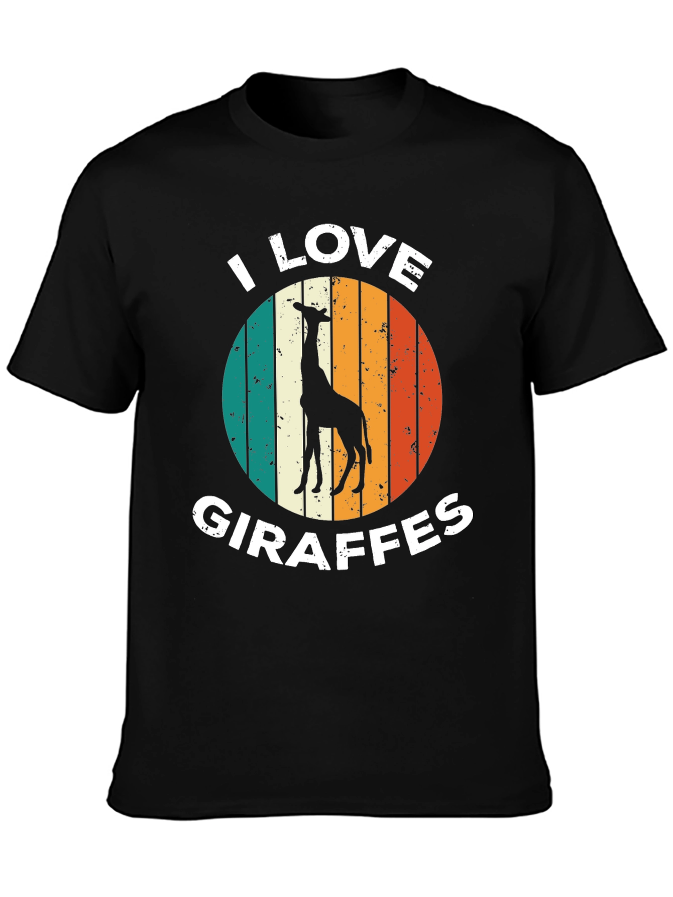 I Love Giraffes T-Shirt Retro Style