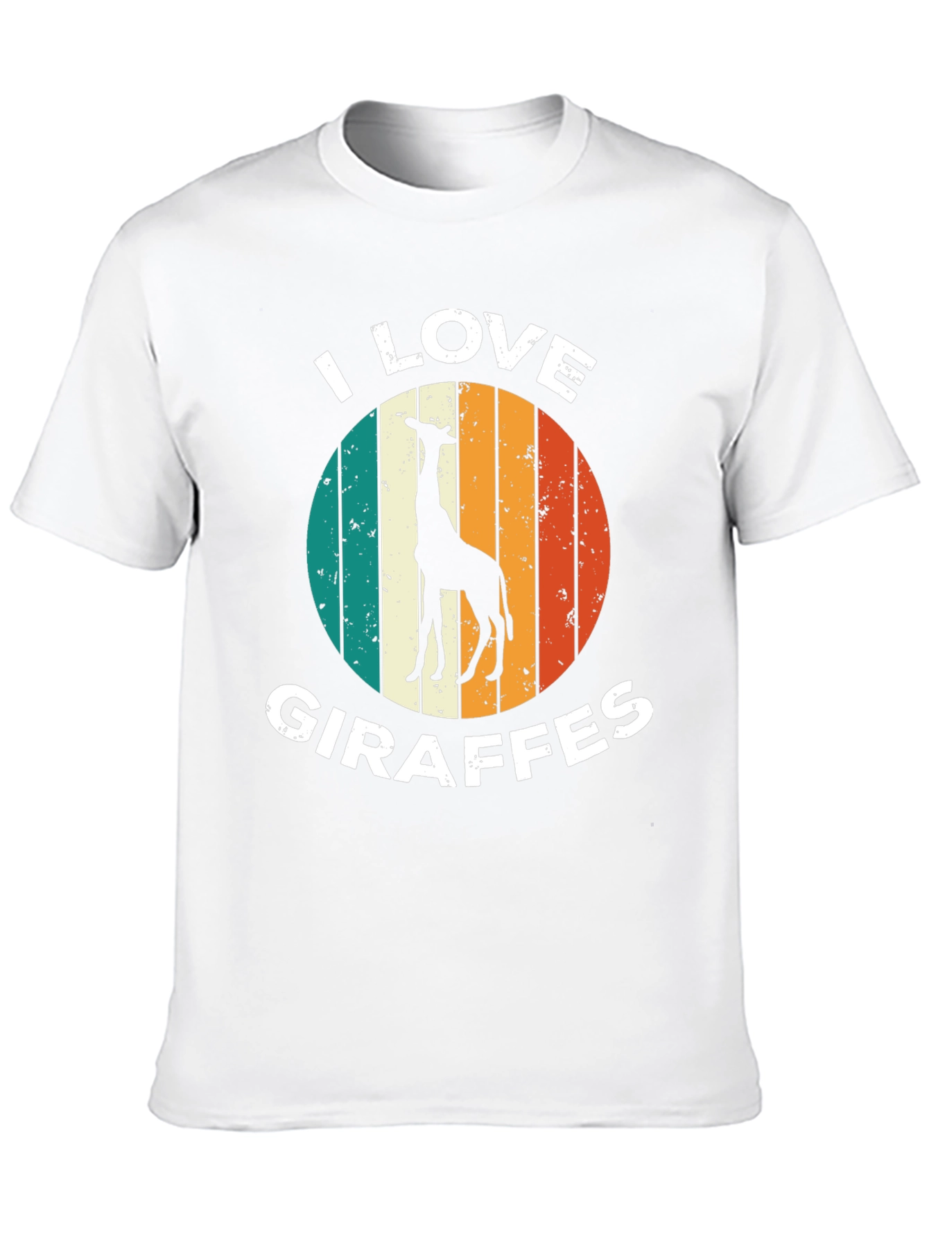 I Love Giraffes T-Shirt Retro Style