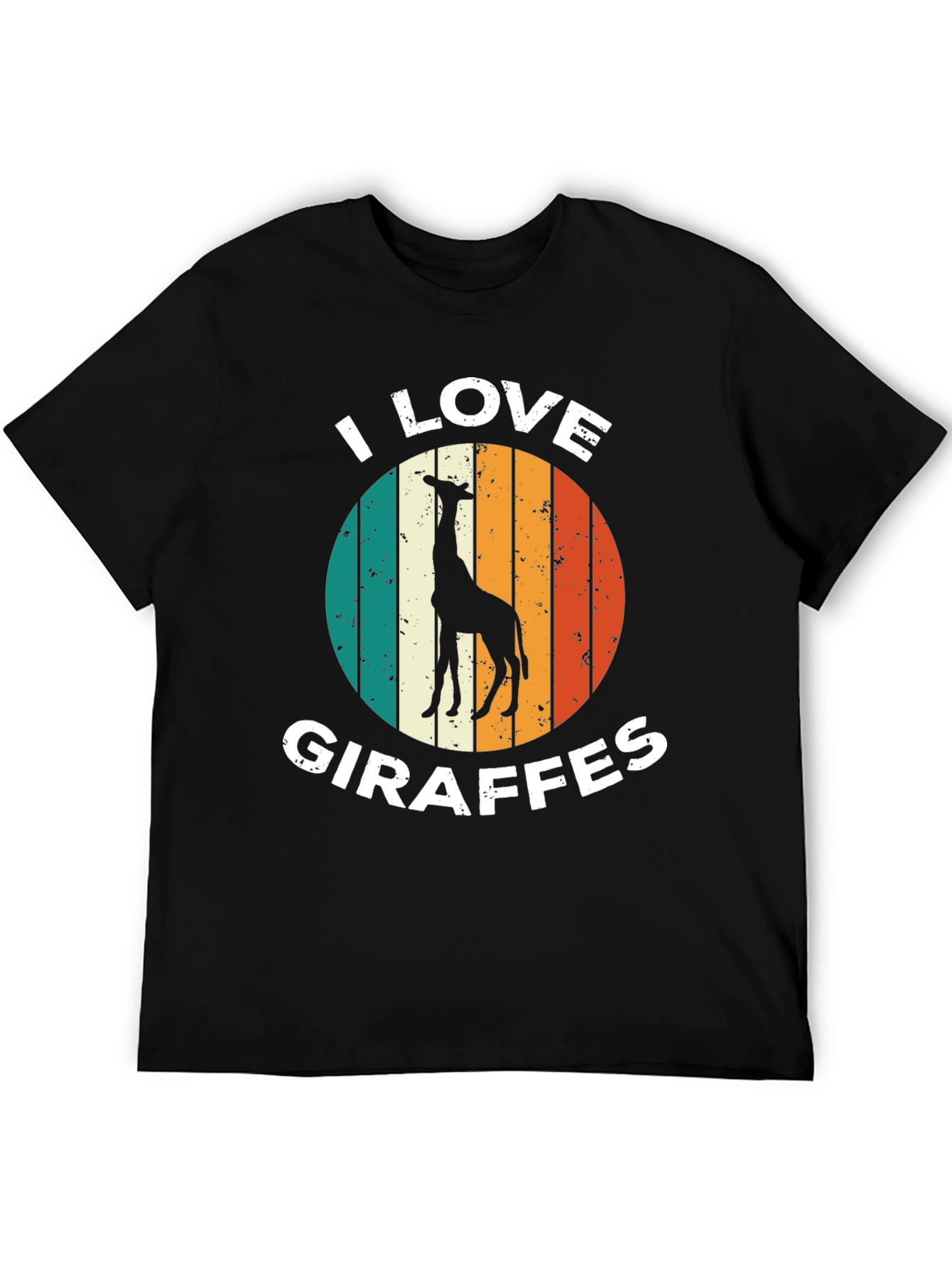 I Love Giraffes T-Shirt Retro Style