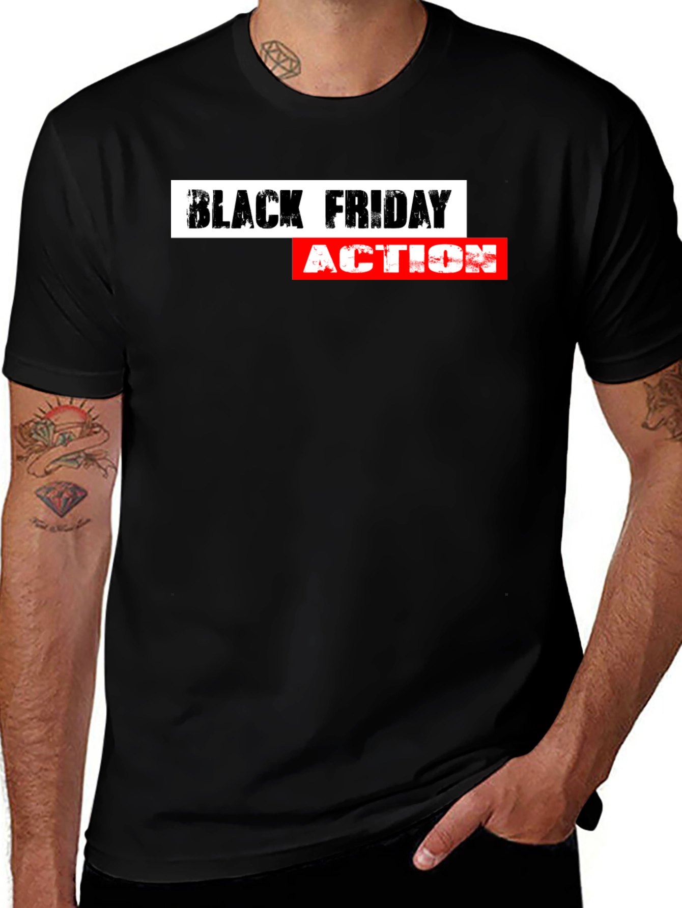 Black Friday Action T-Shirt - Stylish Design