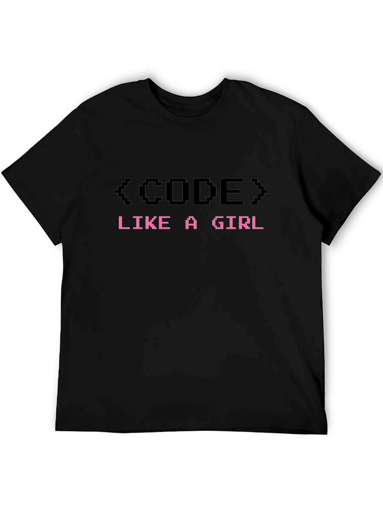 Code Like a Girl Black Graphic T-Shirt