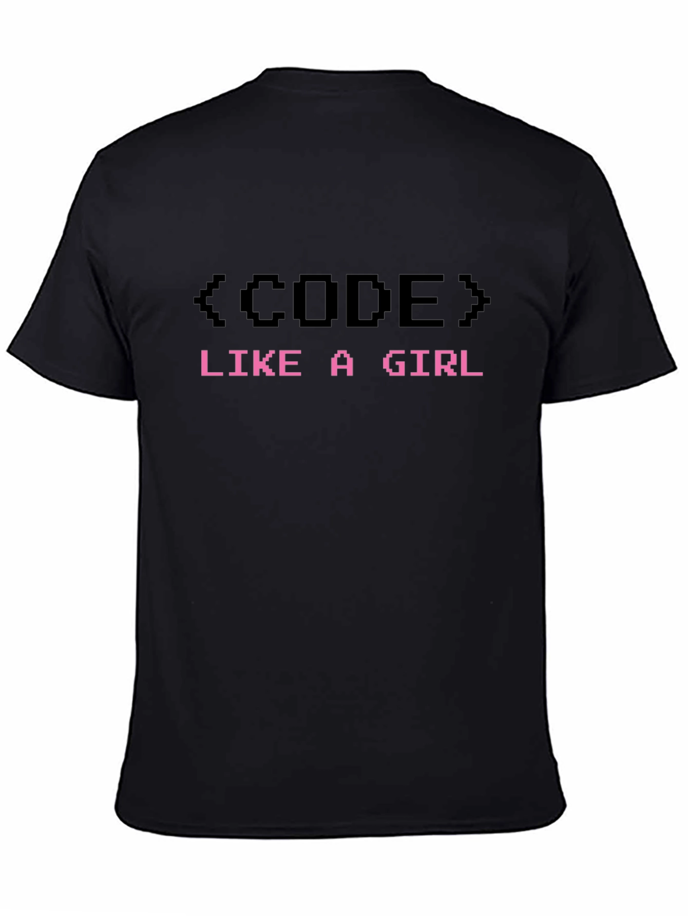 Code Like a Girl Black Graphic T-Shirt