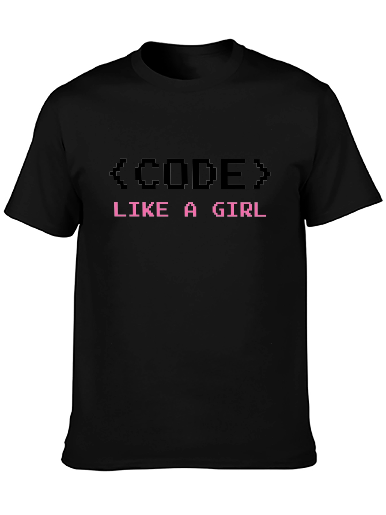 Code Like a Girl Black Graphic T-Shirt