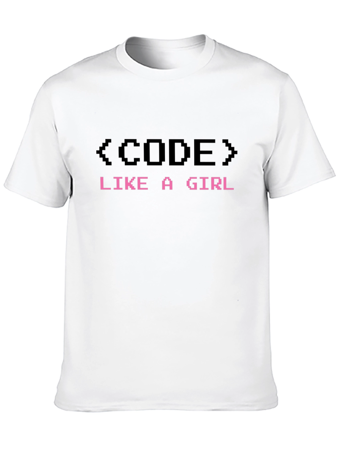 Code Like a Girl Black Graphic T-Shirt