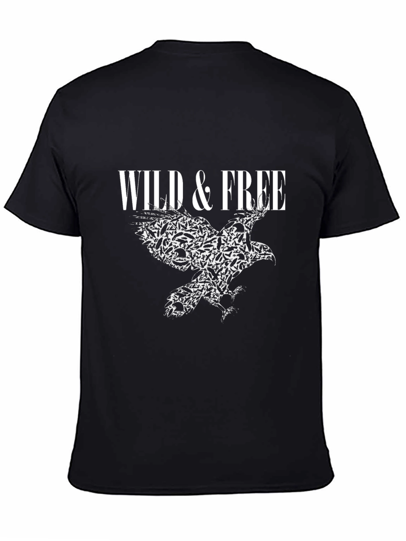 Wild & Free Eagle Graphic Black T-Shirt