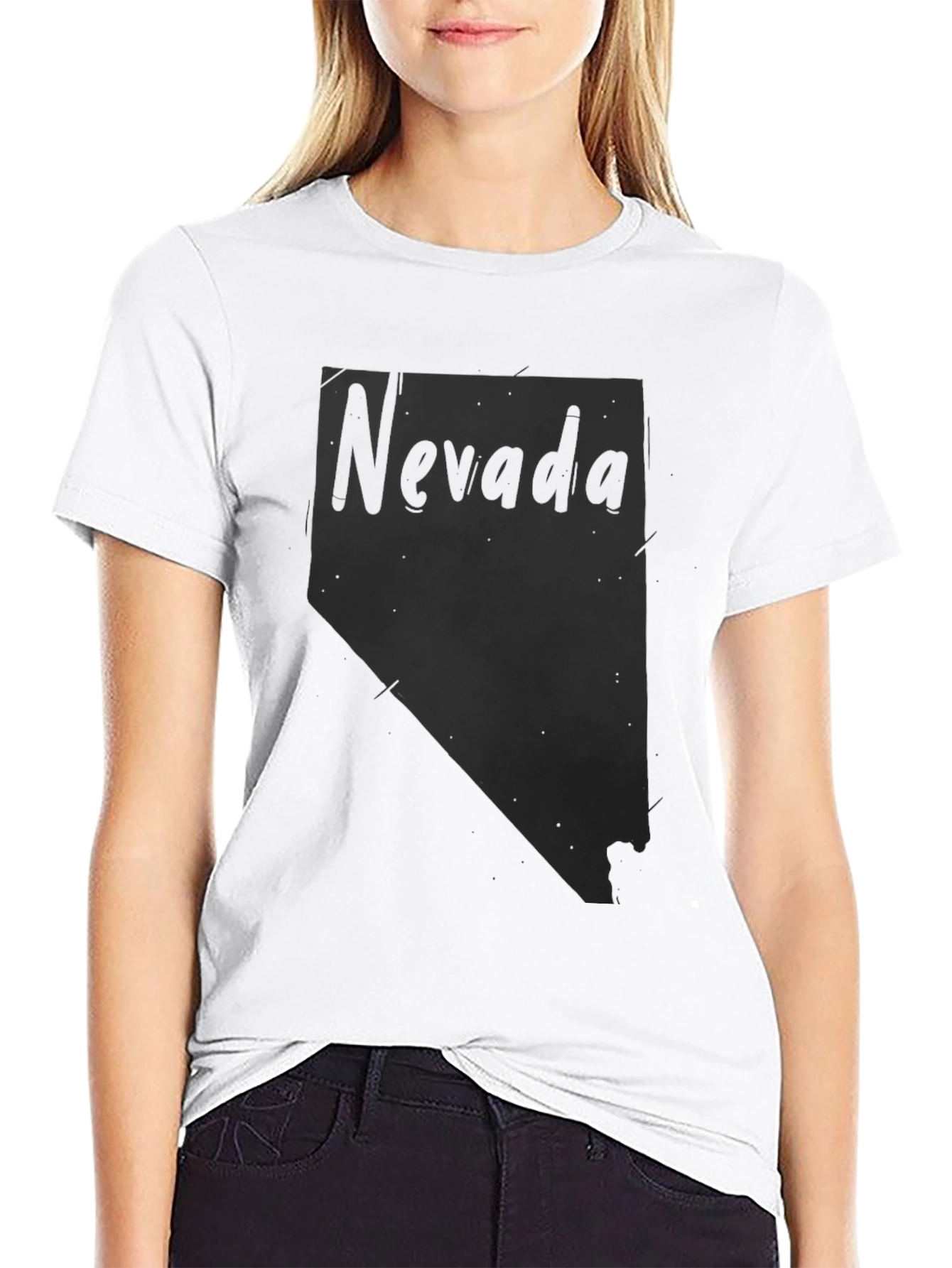Nevada State Outline Graphic T-Shirt