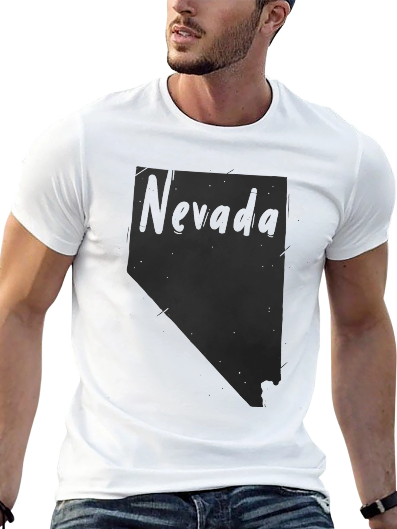 Nevada State Outline Graphic T-Shirt