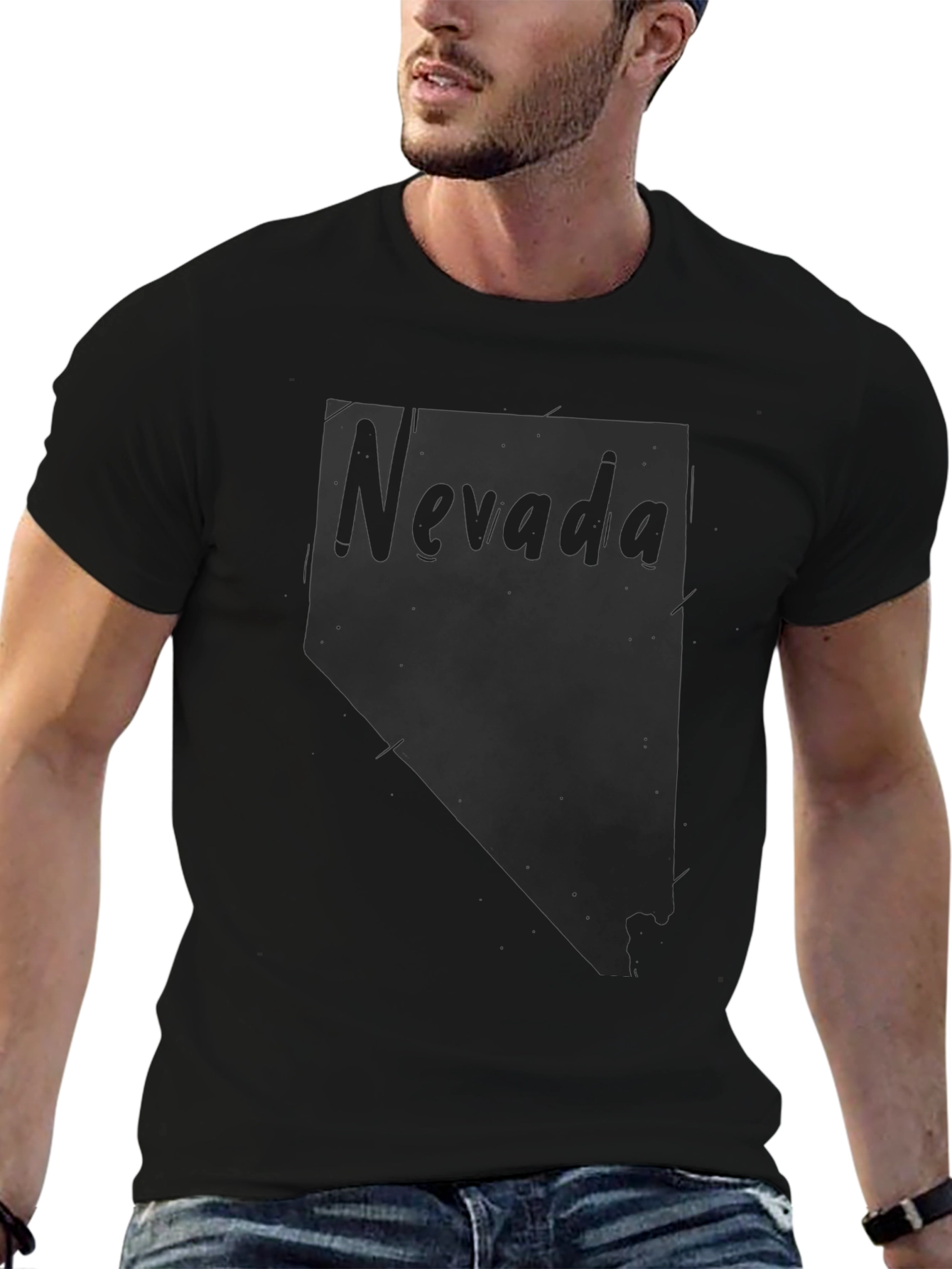 Nevada State Outline Graphic T-Shirt