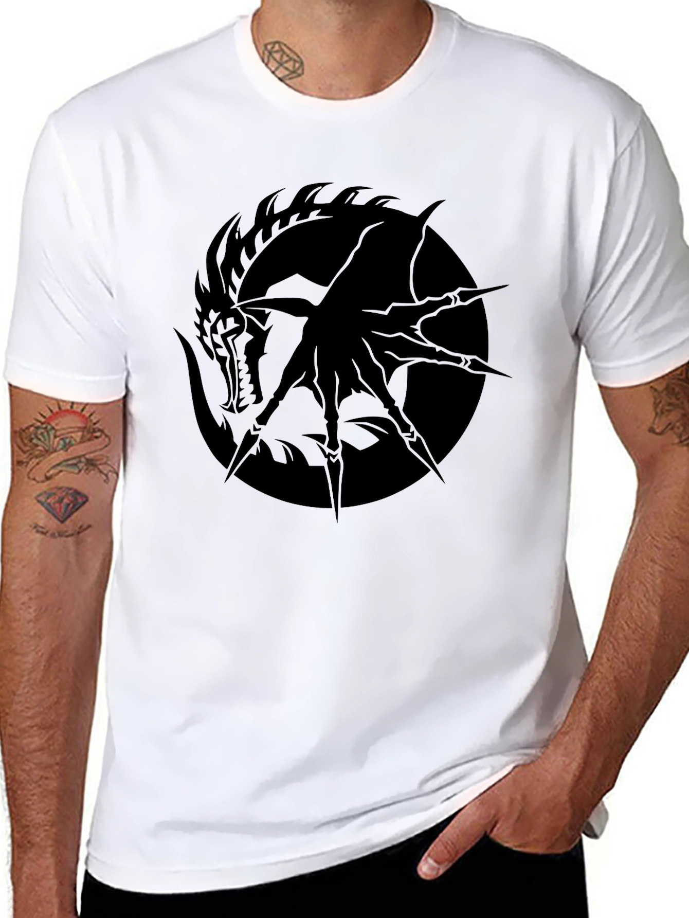 Dragon Hand Graphic Black T-Shirt