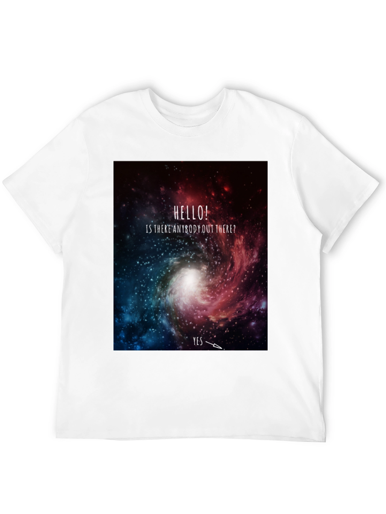 Cosmic Hello T-Shirt - Galaxy Design
