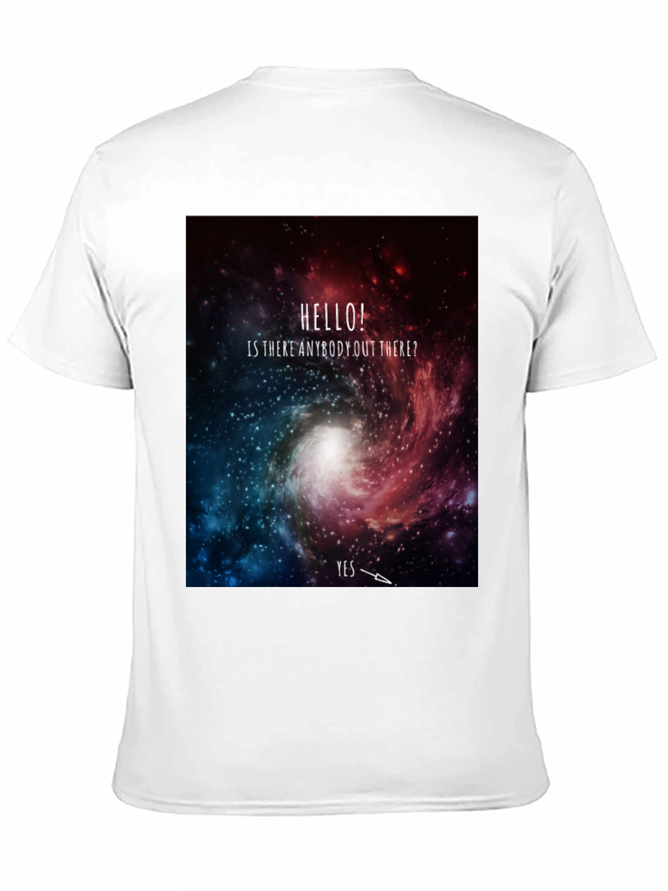 Cosmic Hello T-Shirt - Galaxy Design