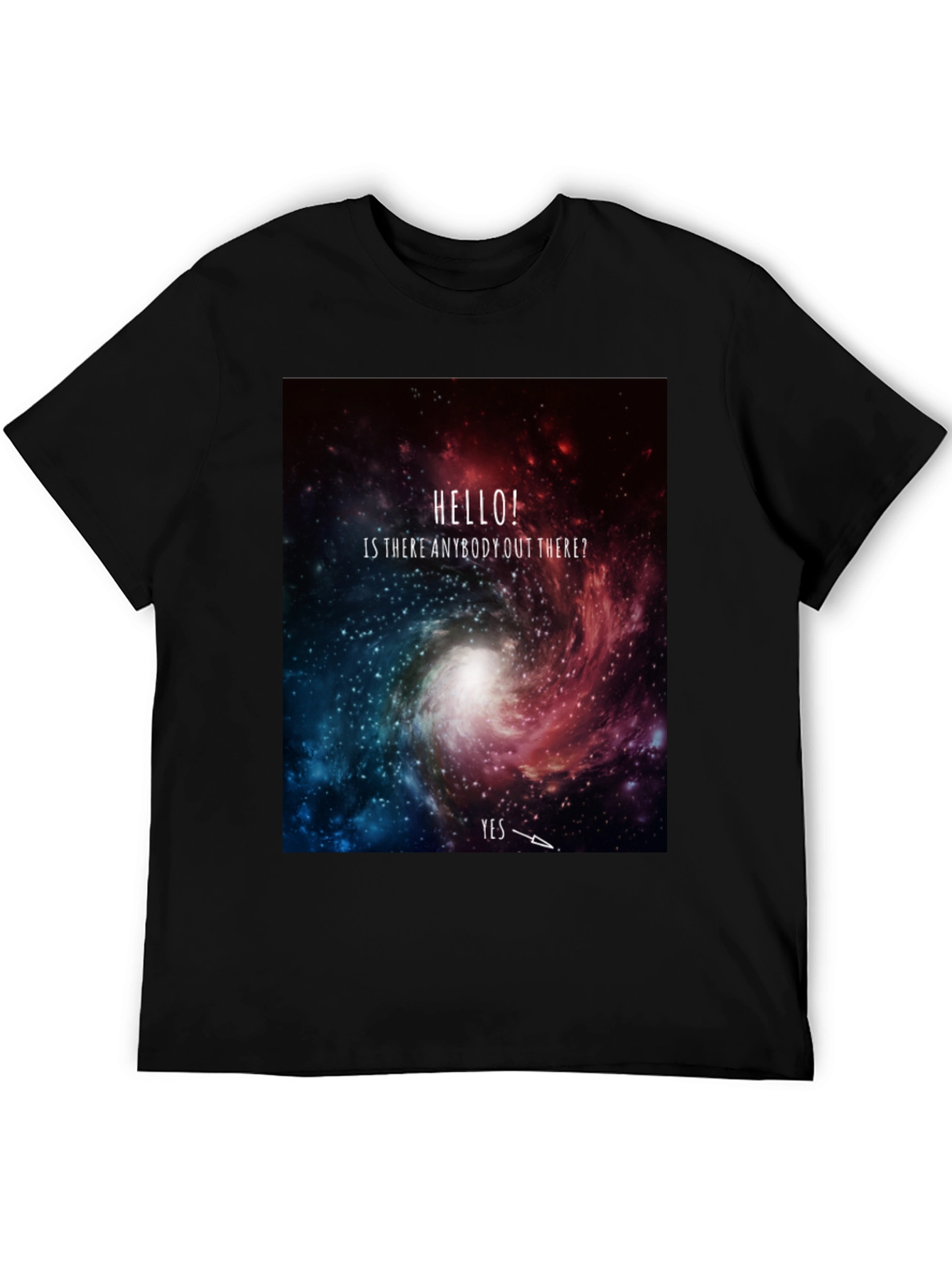 Cosmic Hello T-Shirt - Galaxy Design