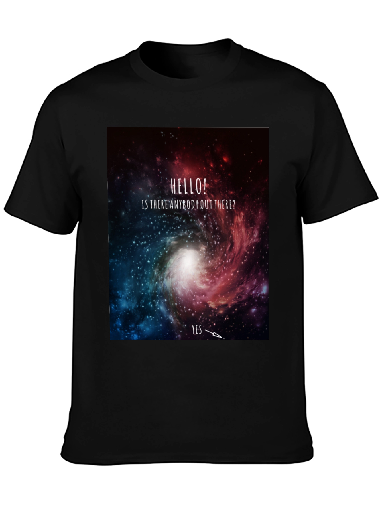 Cosmic Hello T-Shirt - Galaxy Design