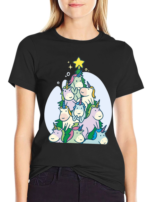Unicorn Christmas Tree T-Shirt