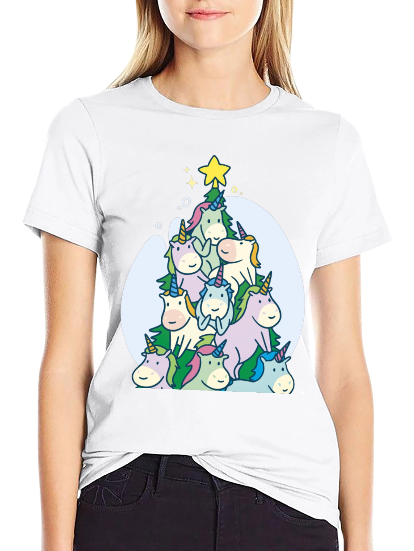 Unicorn Christmas Tree T-Shirt