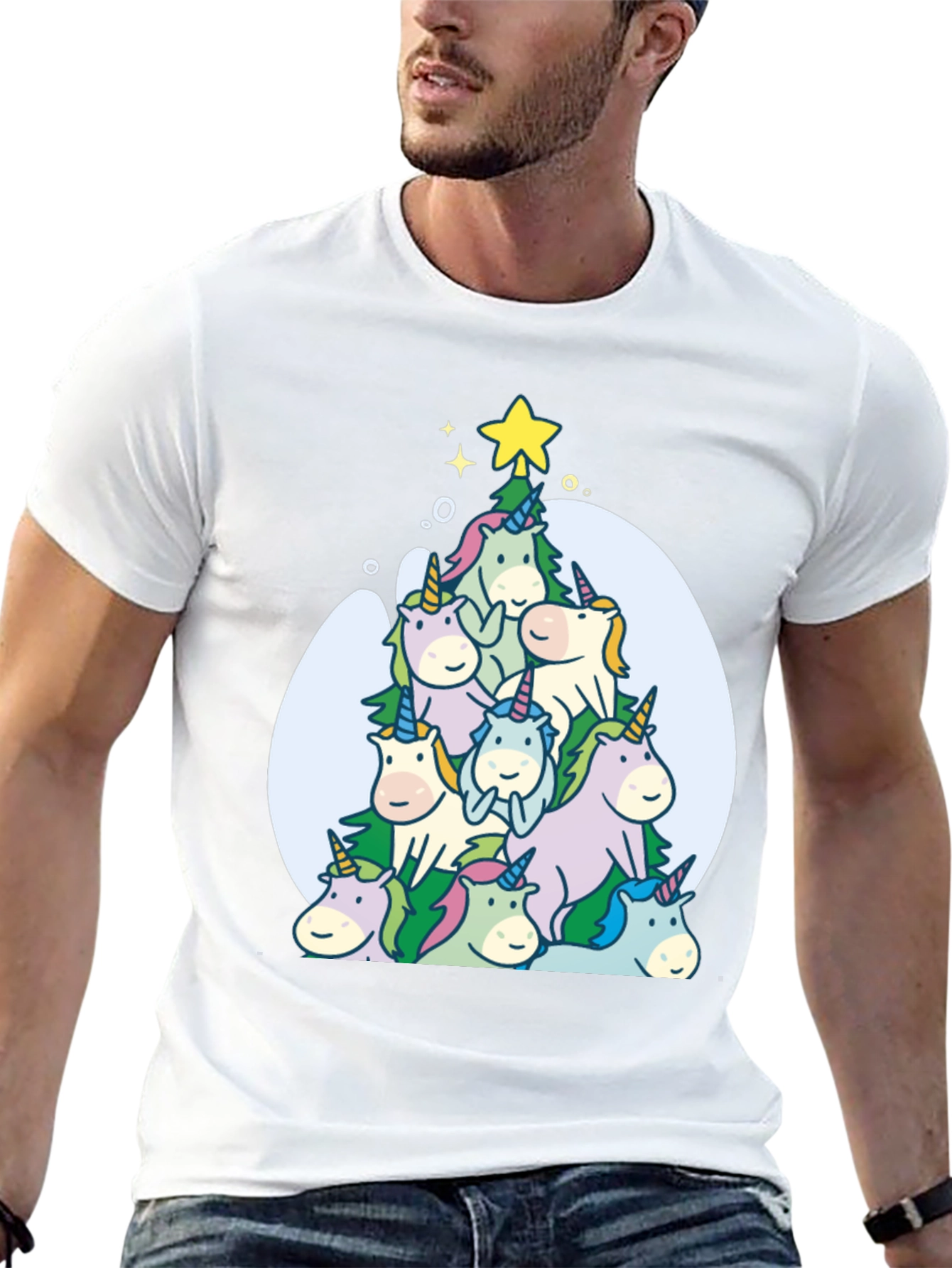Unicorn Christmas Tree T-Shirt