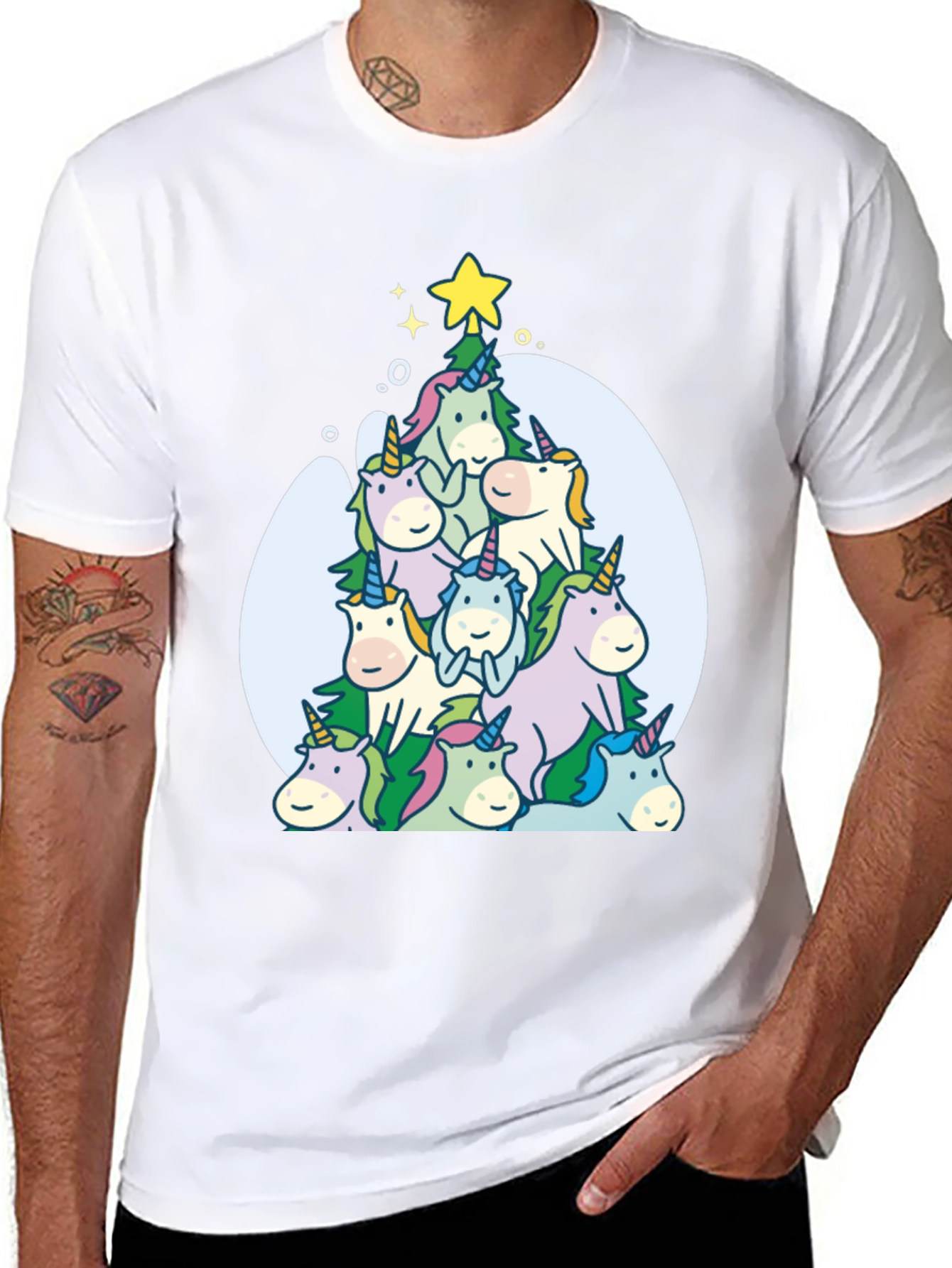 Unicorn Christmas Tree T-Shirt