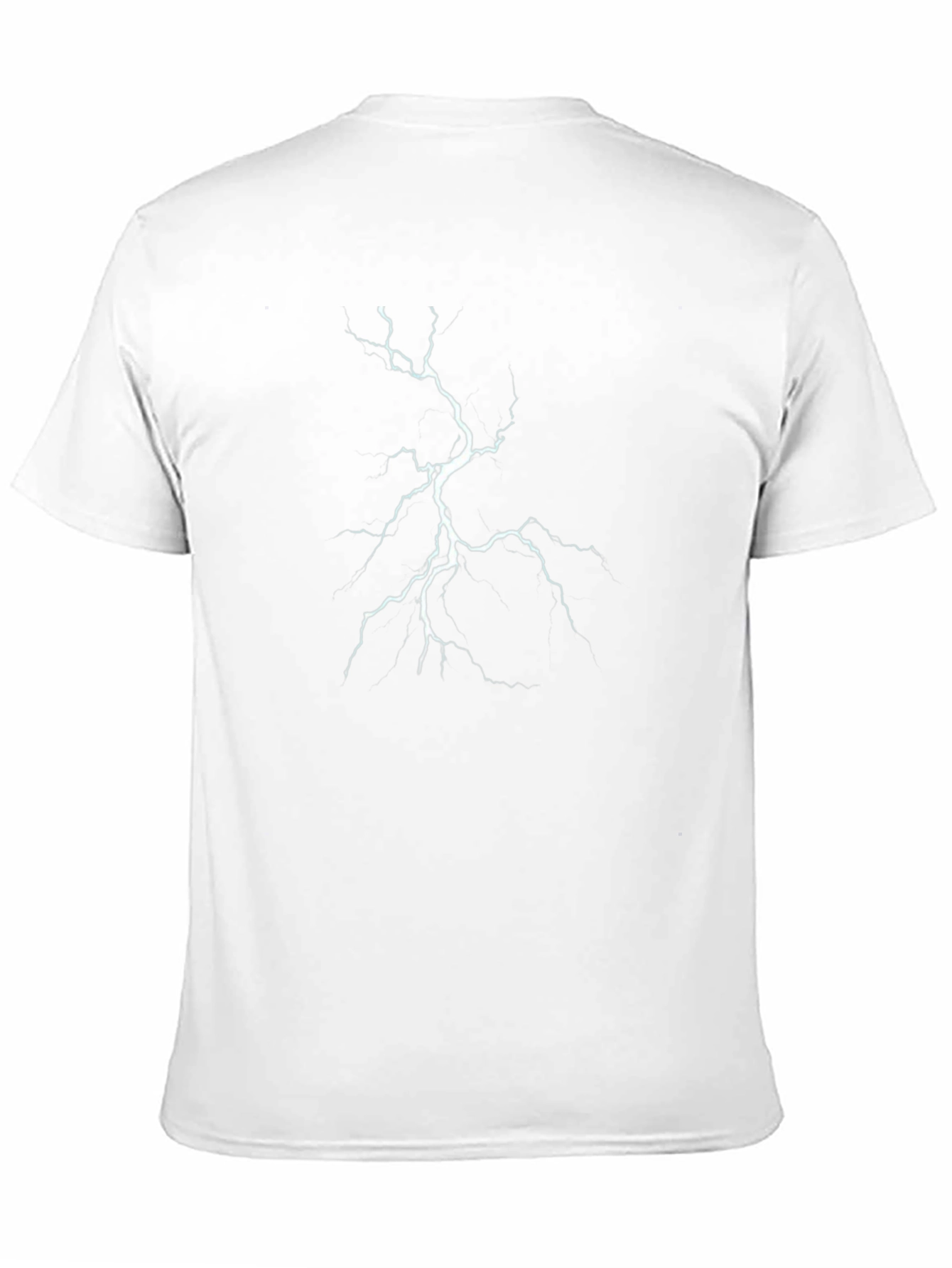 Lightning Bolt Graphic Tee - Black Cotton T-Shirt