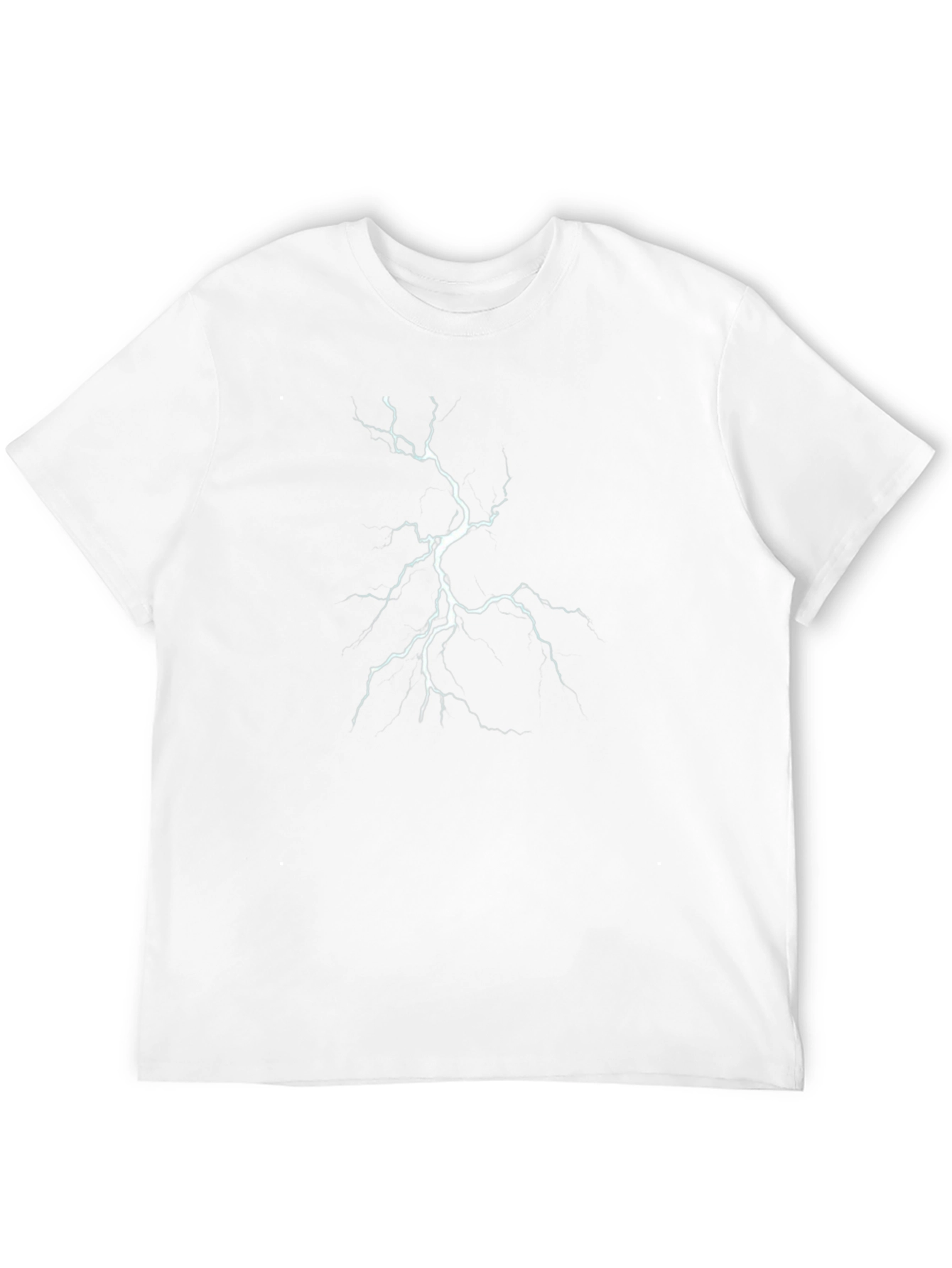 Lightning Bolt Graphic Tee - Black Cotton T-Shirt