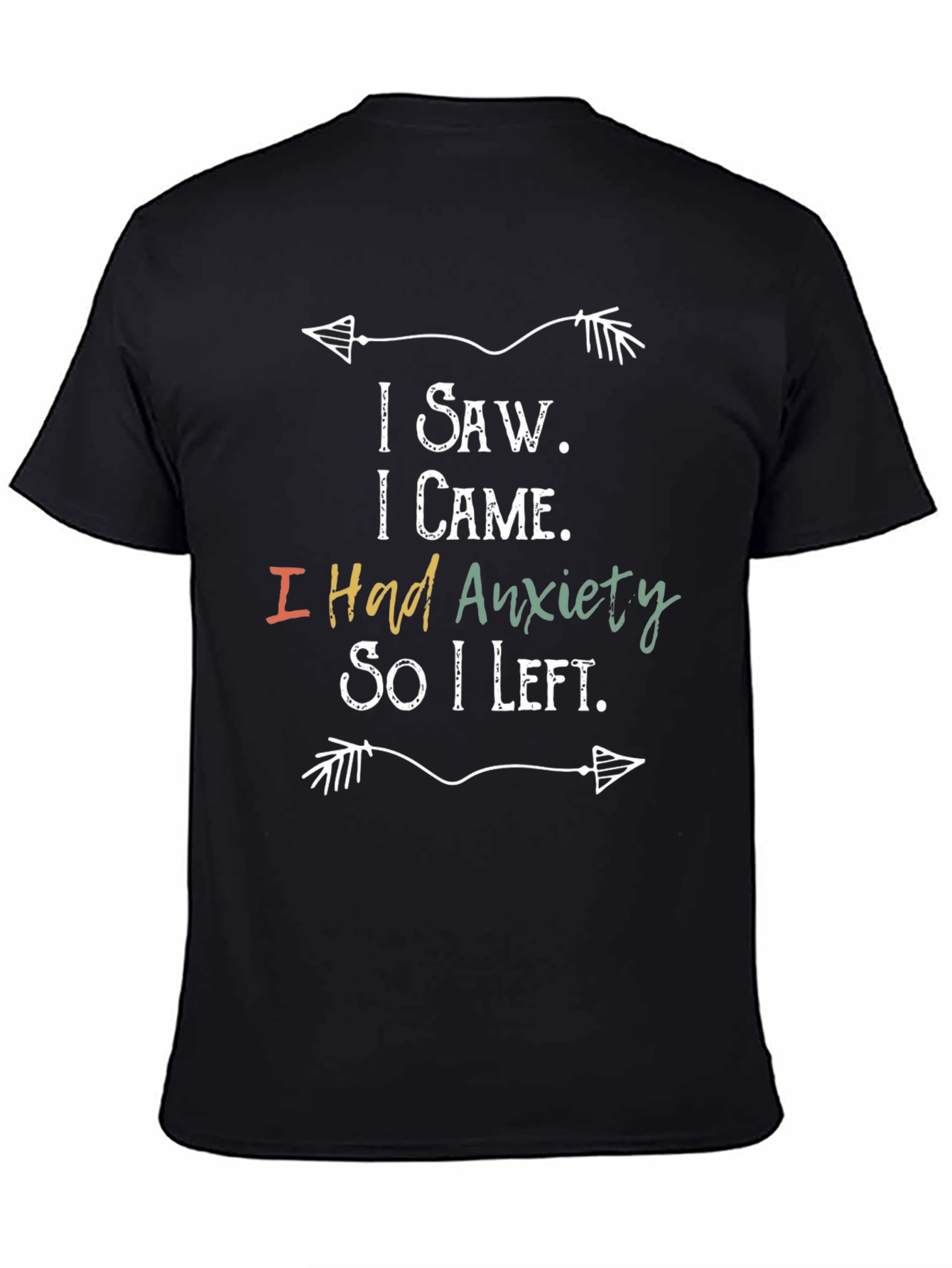 Anxiety Humor Graphic T-Shirt Funny Slogan Tee