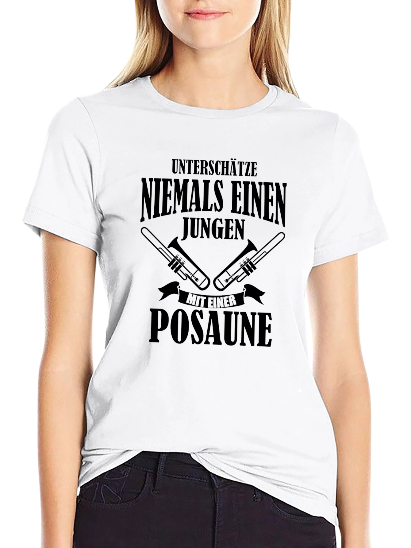 Never Underestimate a Trombone Player Graphic Tee