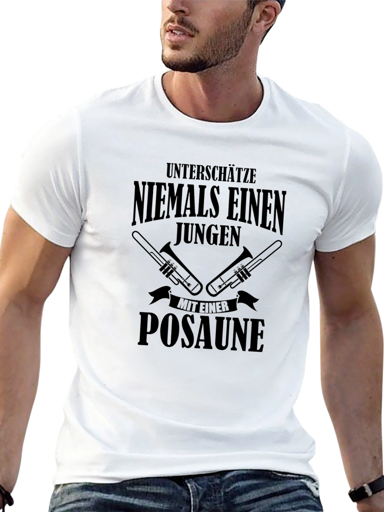 Never Underestimate a Trombone Player Graphic Tee