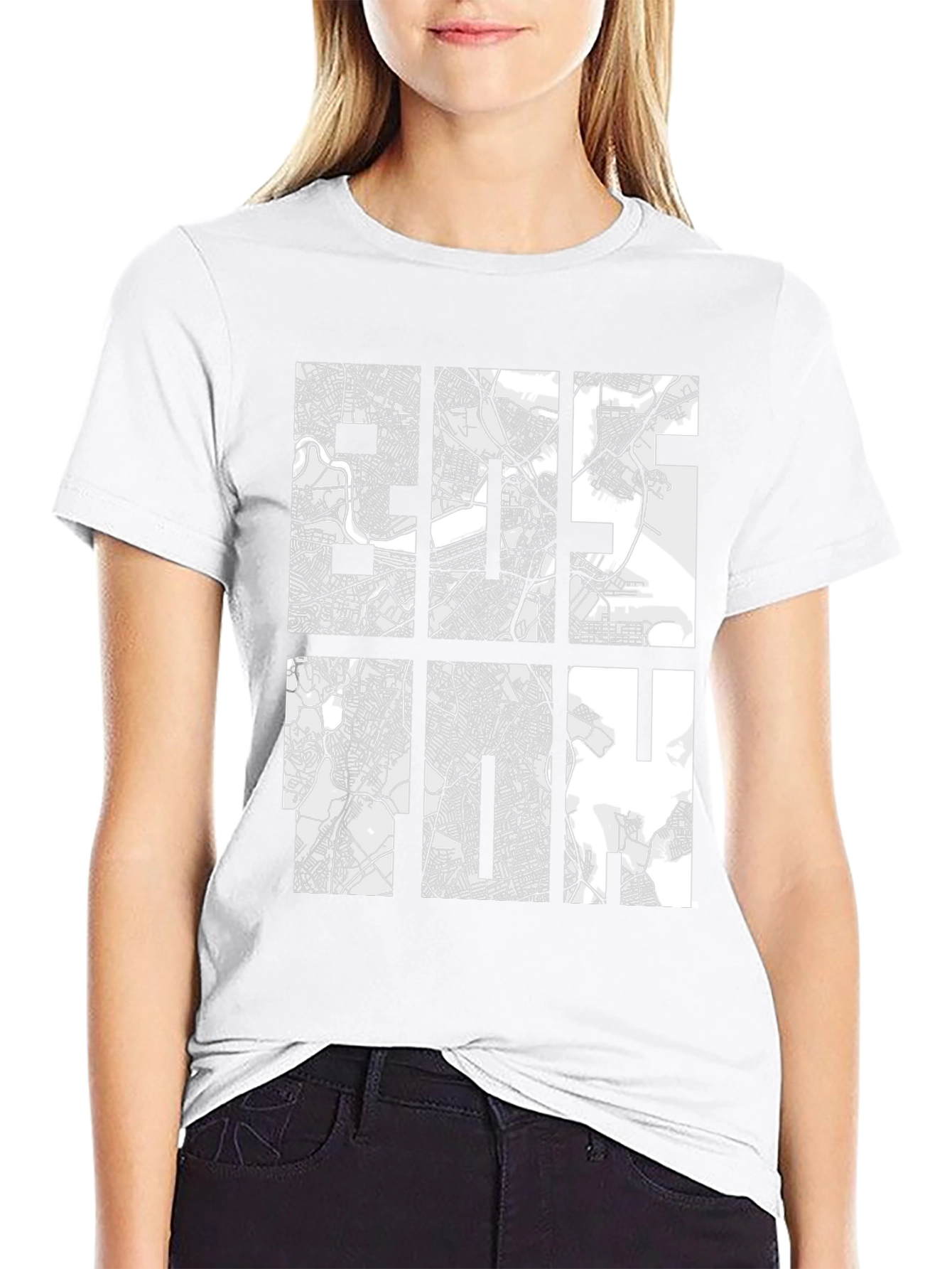 Boston Map T-Shirt - Cityscape Design