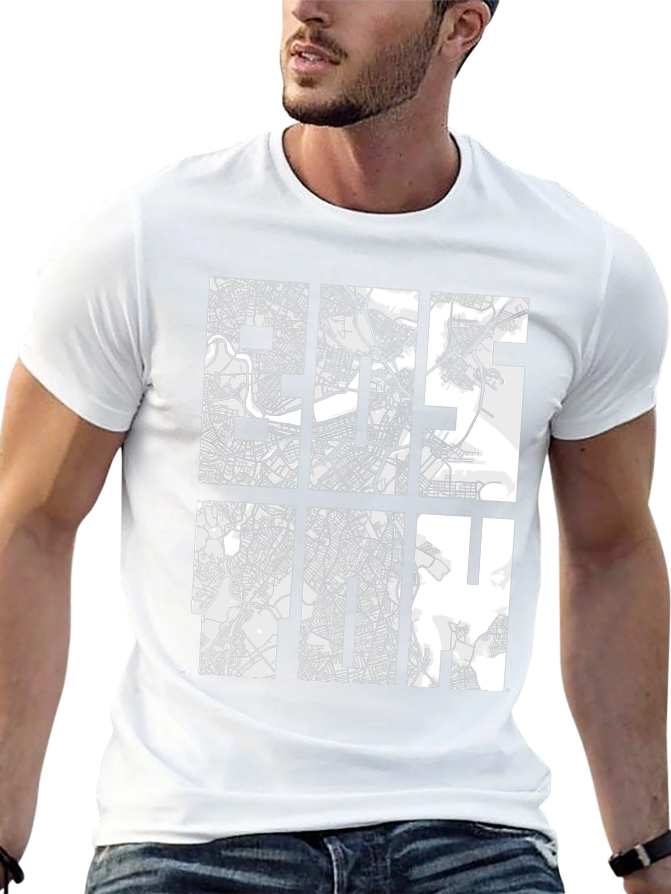 Boston Map T-Shirt - Cityscape Design