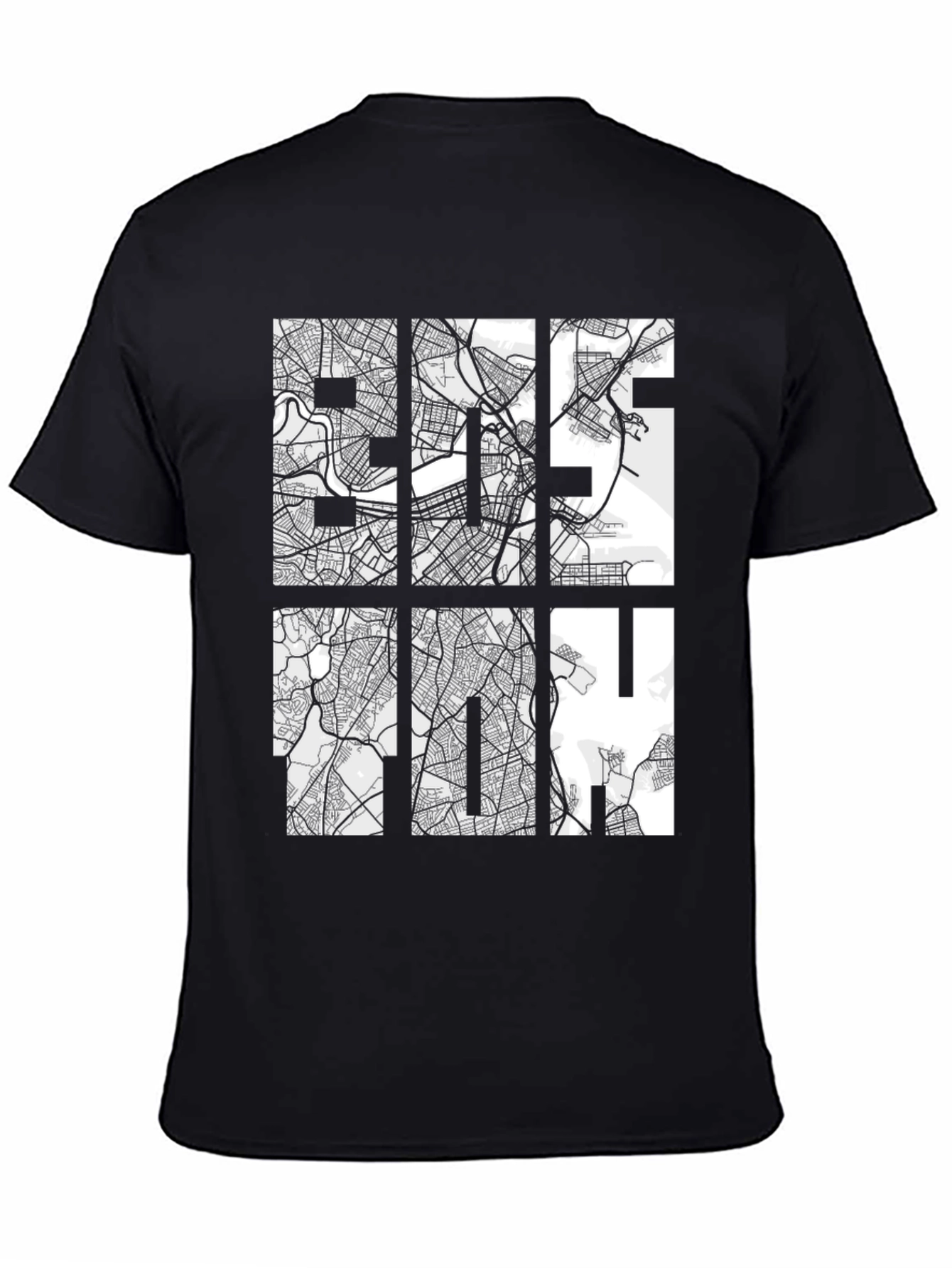 Boston Map T-Shirt - Cityscape Design