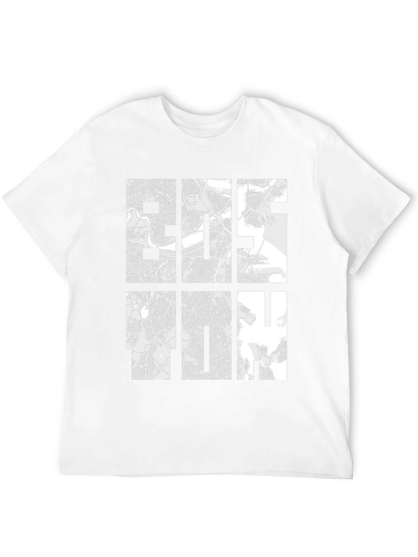 Boston Map T-Shirt - Cityscape Design