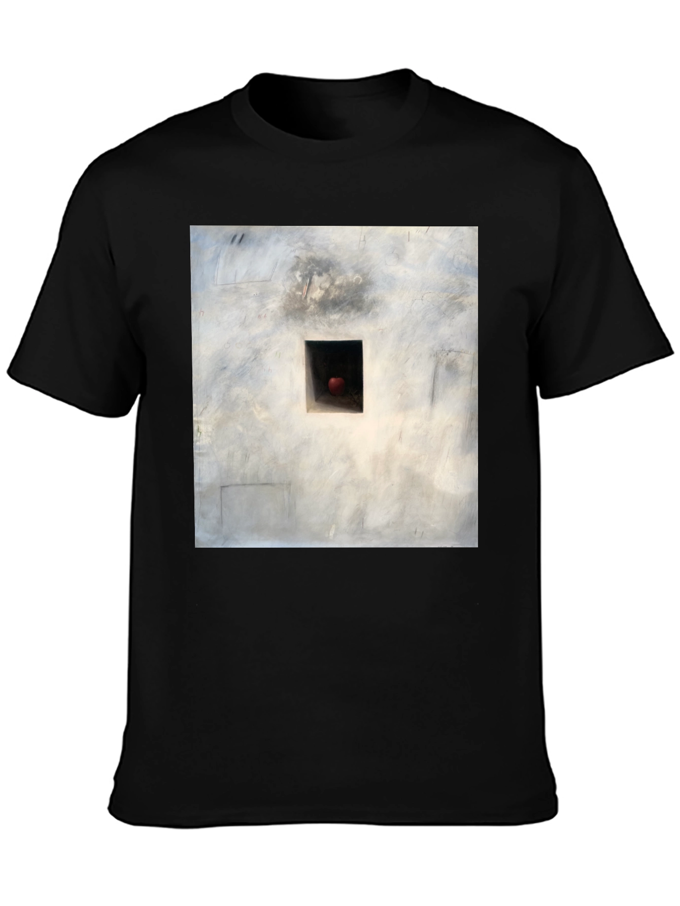 Artistic Square Wall Graphic Black T-Shirt