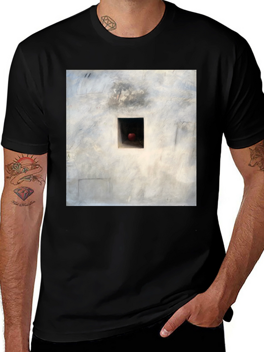 Artistic Square Wall Graphic Black T-Shirt