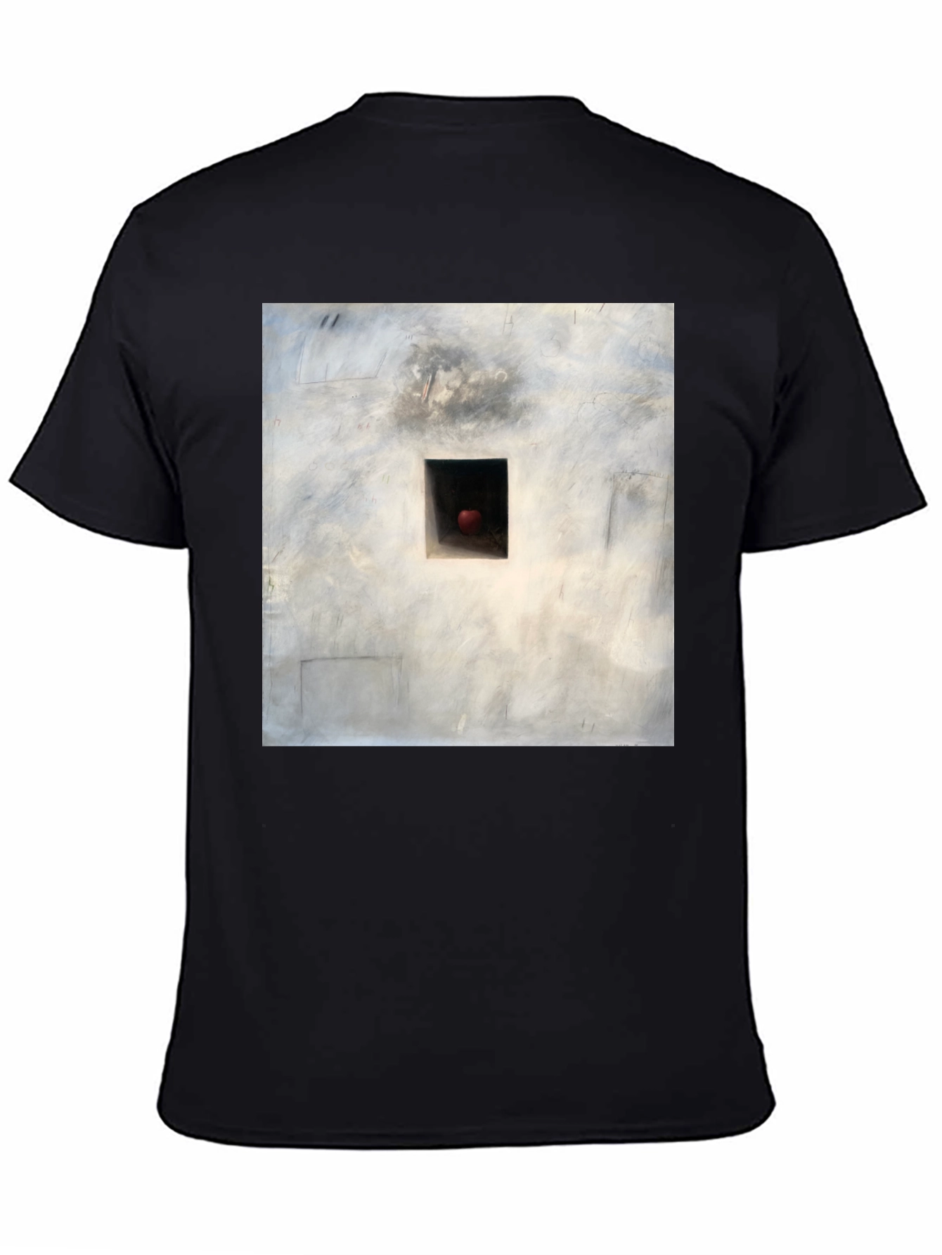 Artistic Square Wall Graphic Black T-Shirt