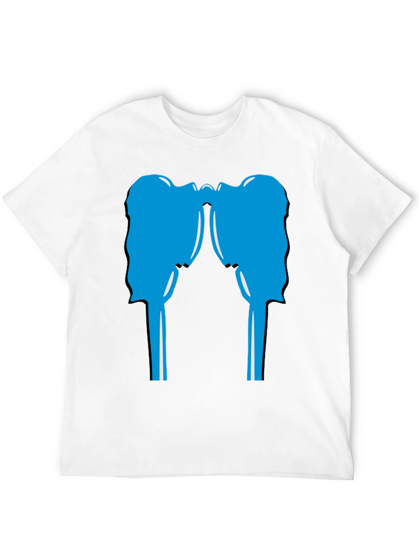 Silhouette Head T-Shirt - Black Crew Neck Tee
