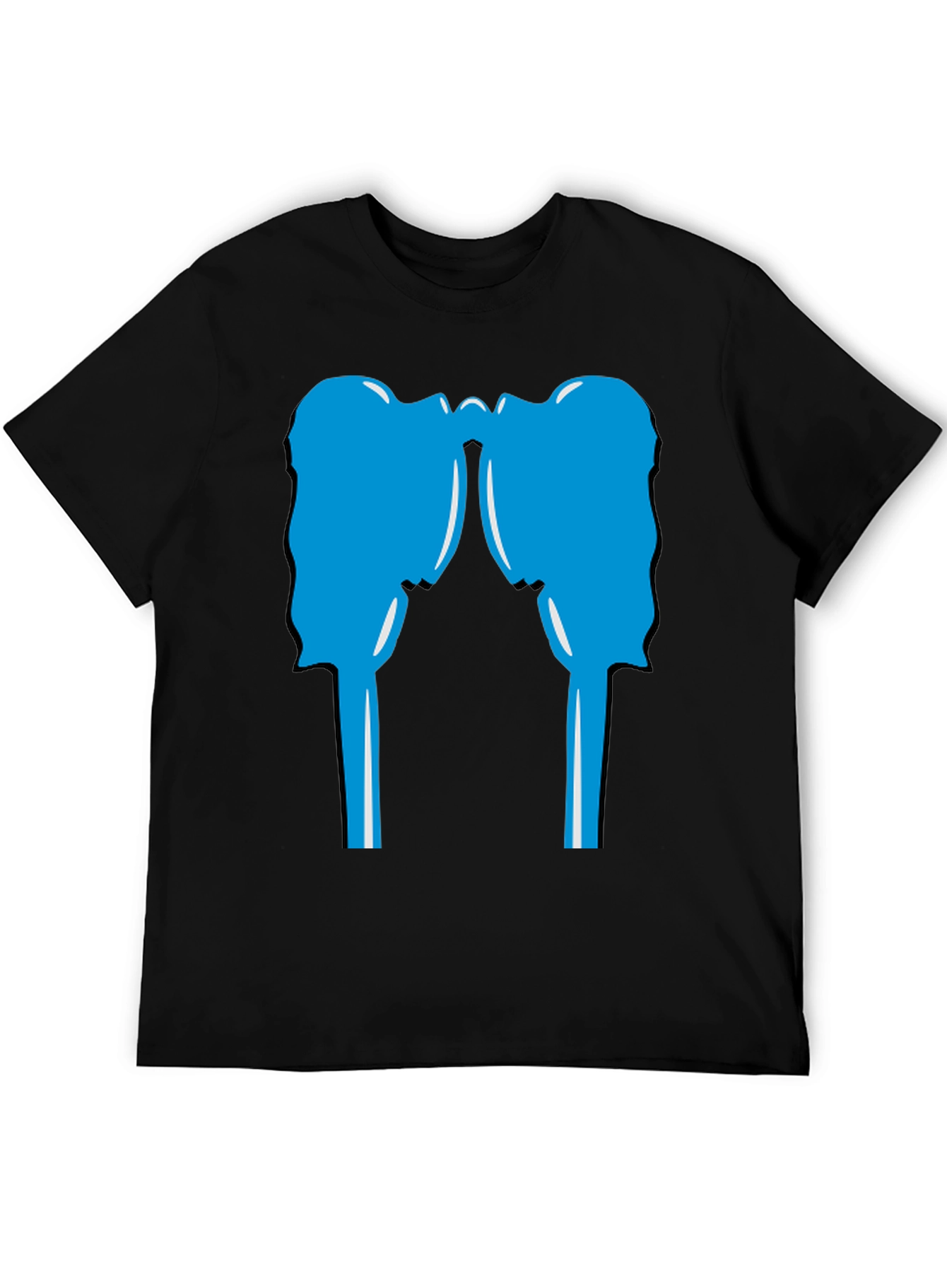 Silhouette Head T-Shirt - Black Crew Neck Tee