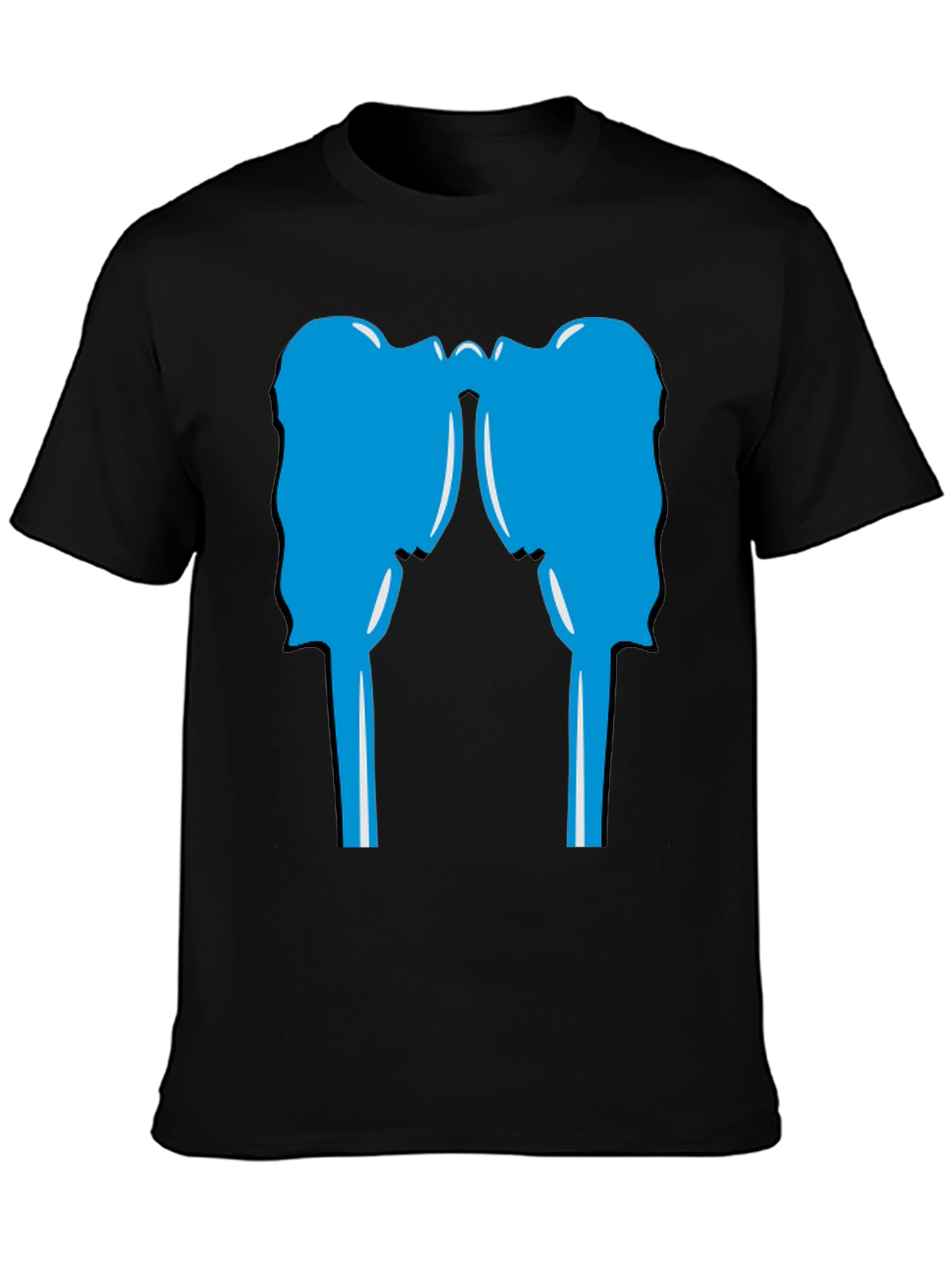 Silhouette Head T-Shirt - Black Crew Neck Tee
