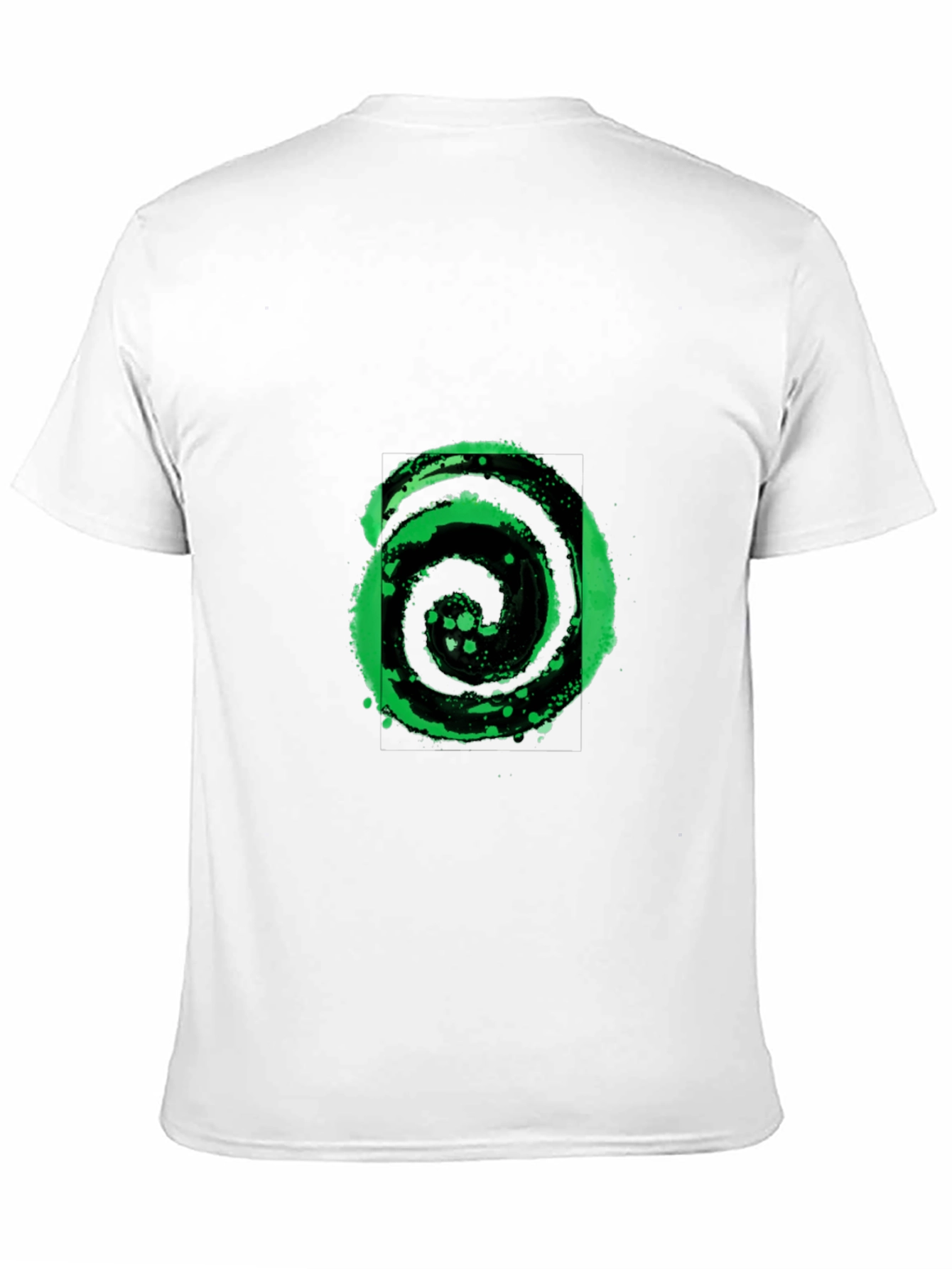 Abstract Black and Green Graphic Tee
