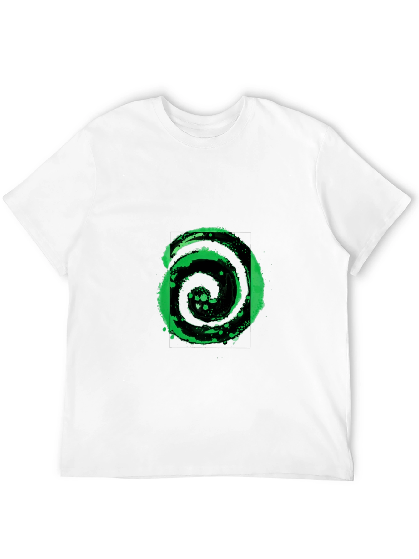 Abstract Black and Green Graphic Tee