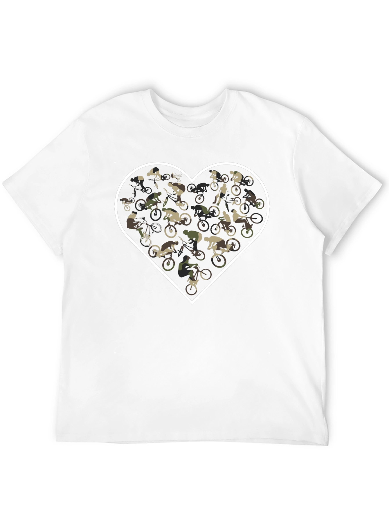 Mountain Bike Heart Graphic T-Shirt