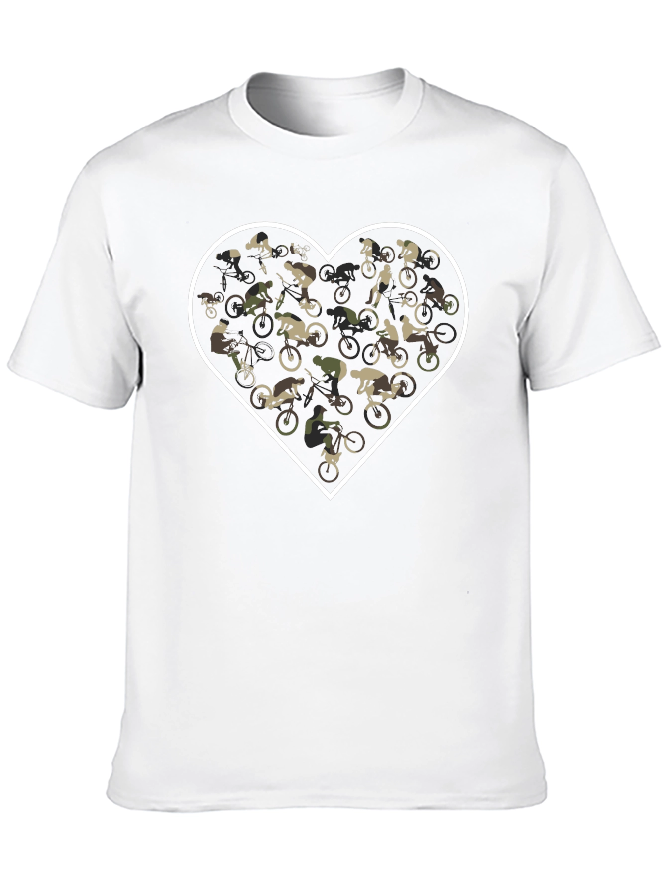 Mountain Bike Heart Graphic T-Shirt