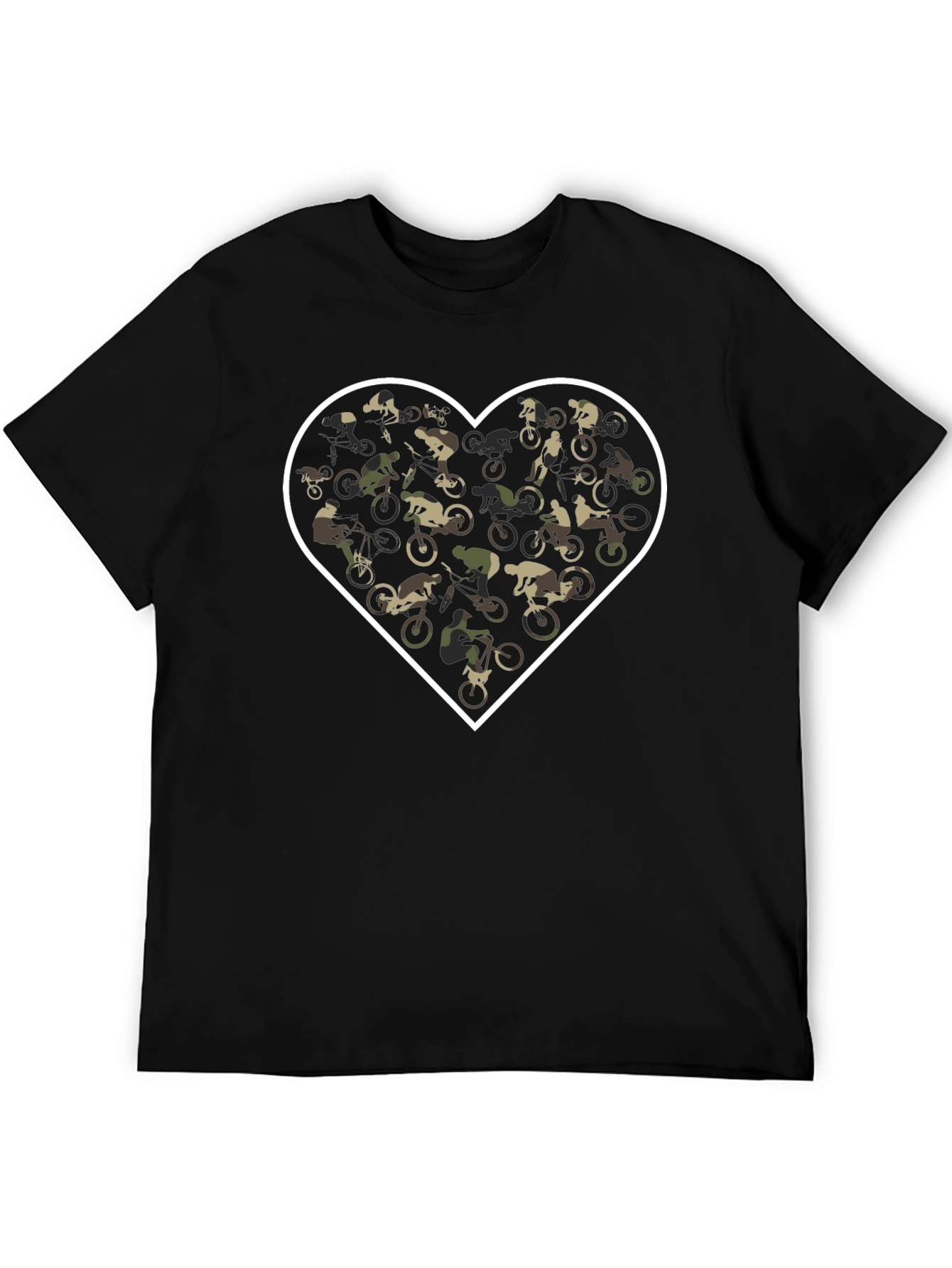Mountain Bike Heart Graphic T-Shirt