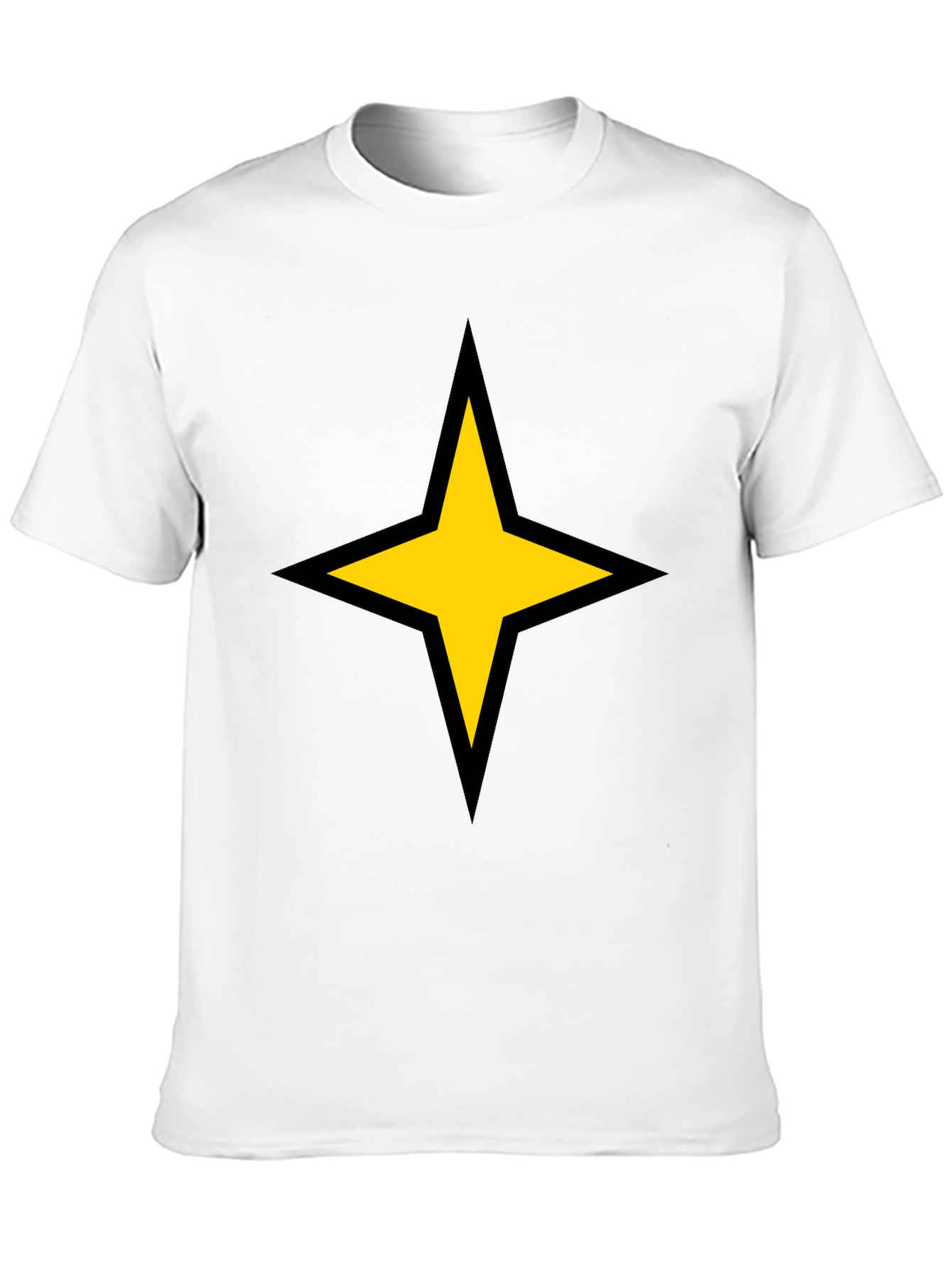 Bold Star Graphic Tee - Black Cotton Blend