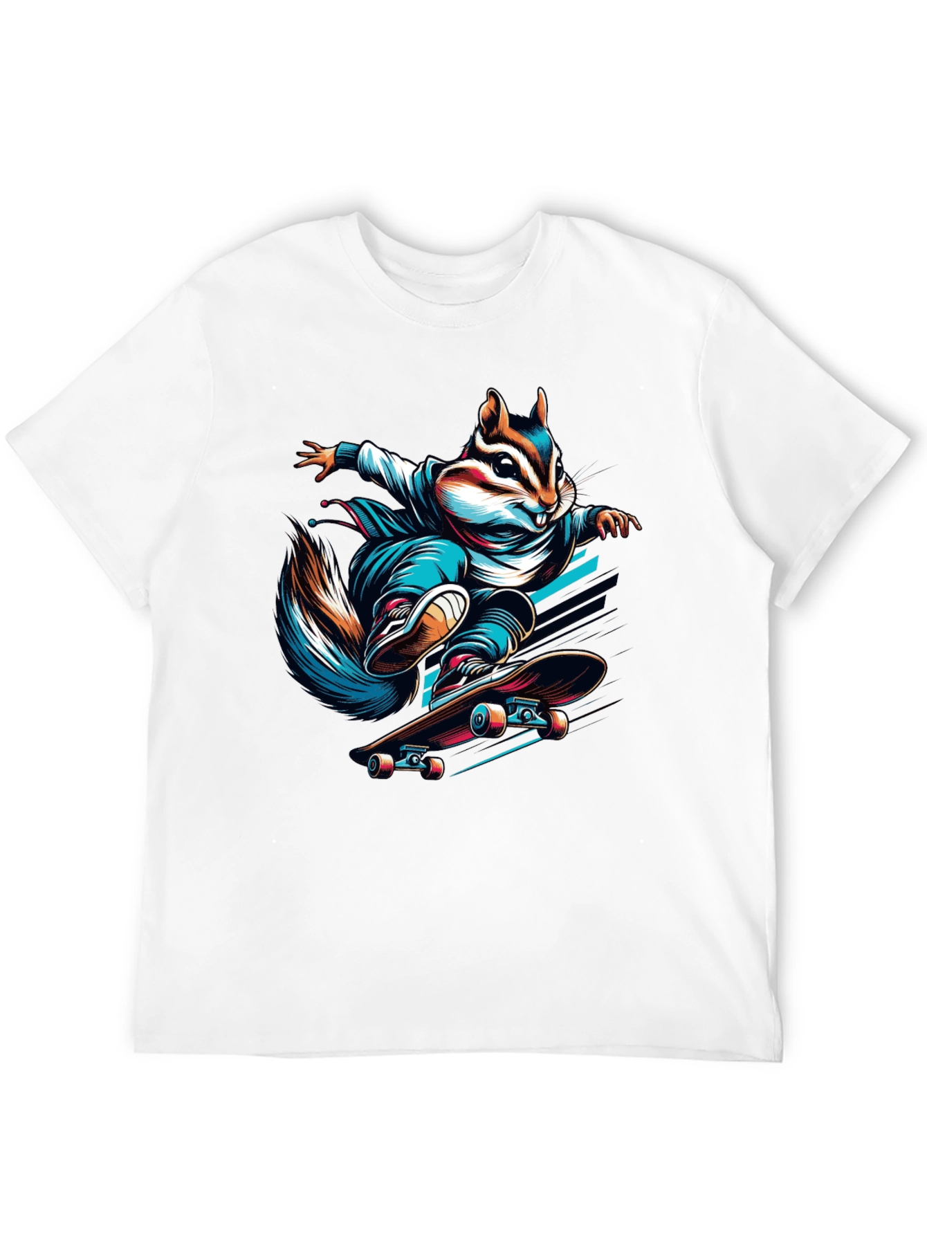 Skateboarding Squirrel Graphic Tee